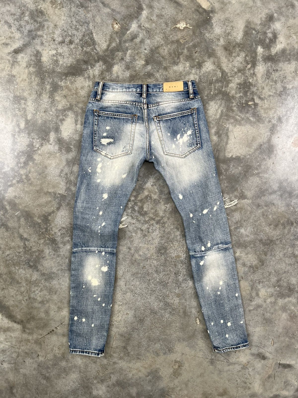 MNML MNML Distressed Paint Splatter Denim Jeans Sz. 28 Size US 28 / EU 44 - 3 Thumbnail