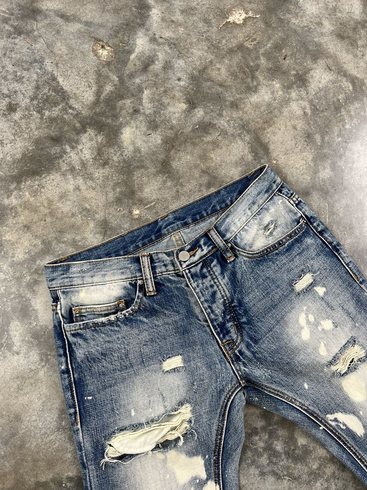 MNML MNML Distressed Paint Splatter Denim Jeans Sz. 28 Size US 28 / EU 44 - 6 Thumbnail