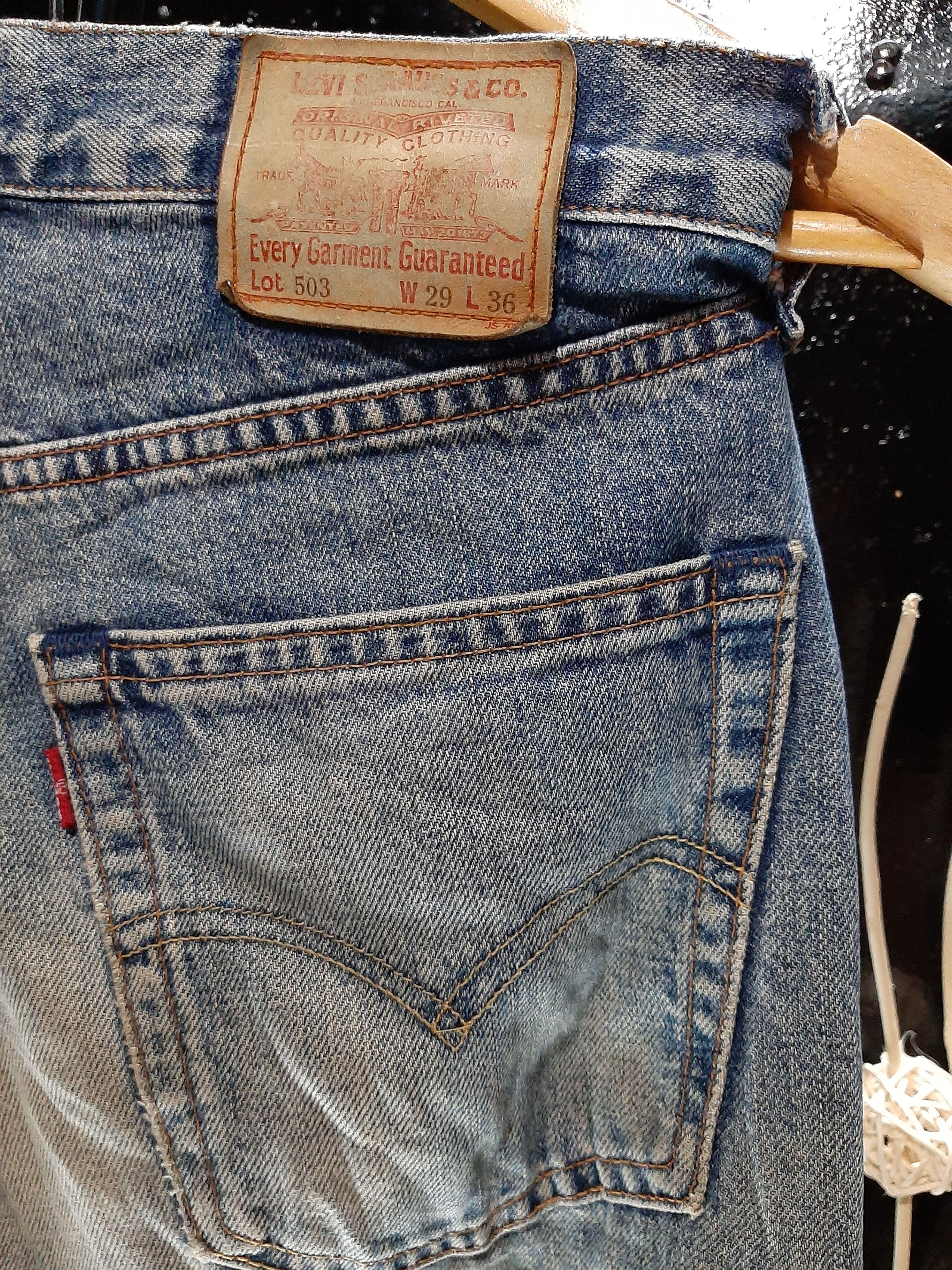 Levi's × Vintage VINTAGE 1997 LEVI'S 503 DISTRESSED DENIM JAPAN 🇯🇵 Size US 29 - 3 Thumbnail