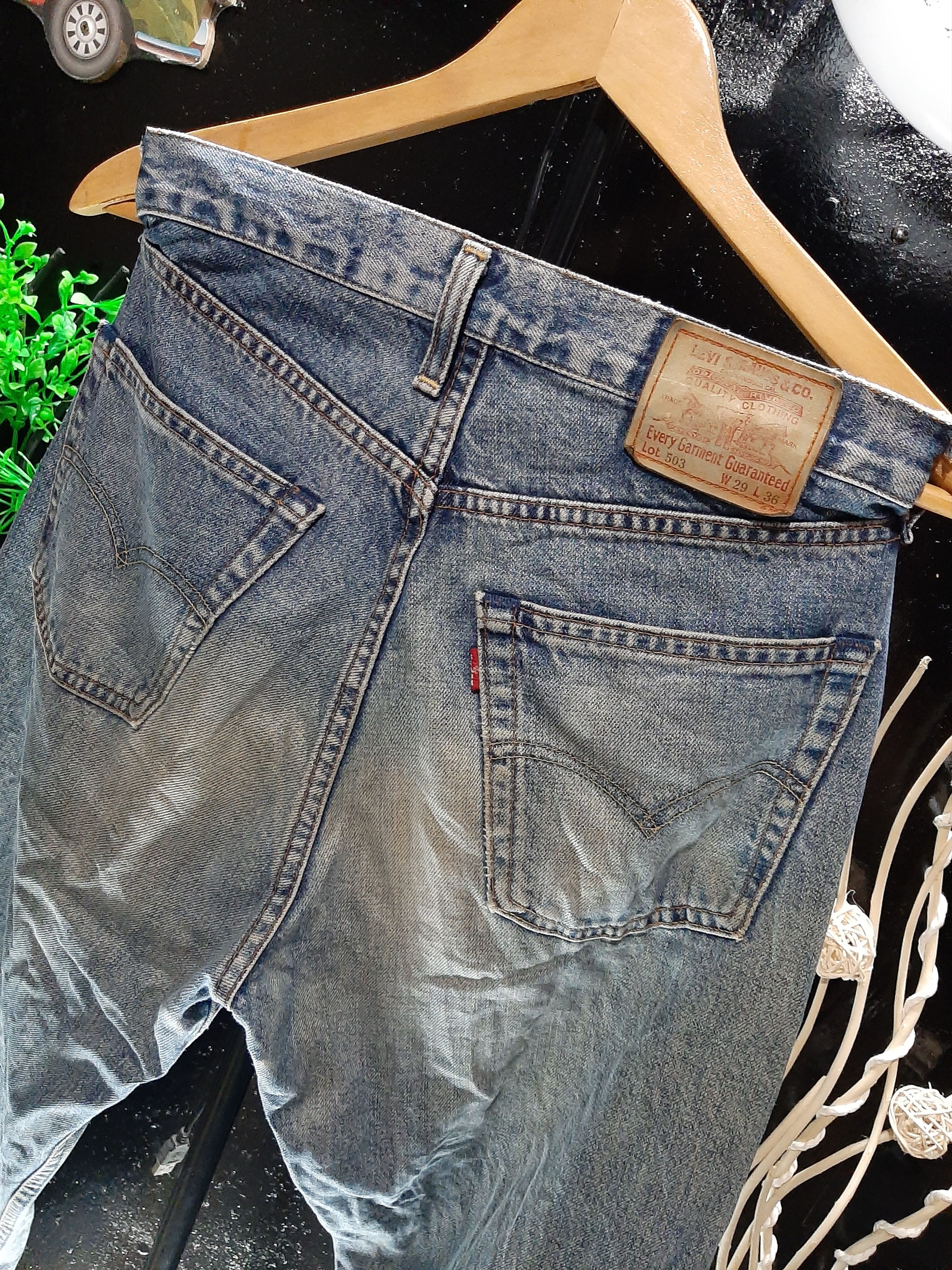 Levi's × Vintage VINTAGE 1997 LEVI'S 503 DISTRESSED DENIM JAPAN 🇯🇵 Size US 29 - 2 Thumbnail