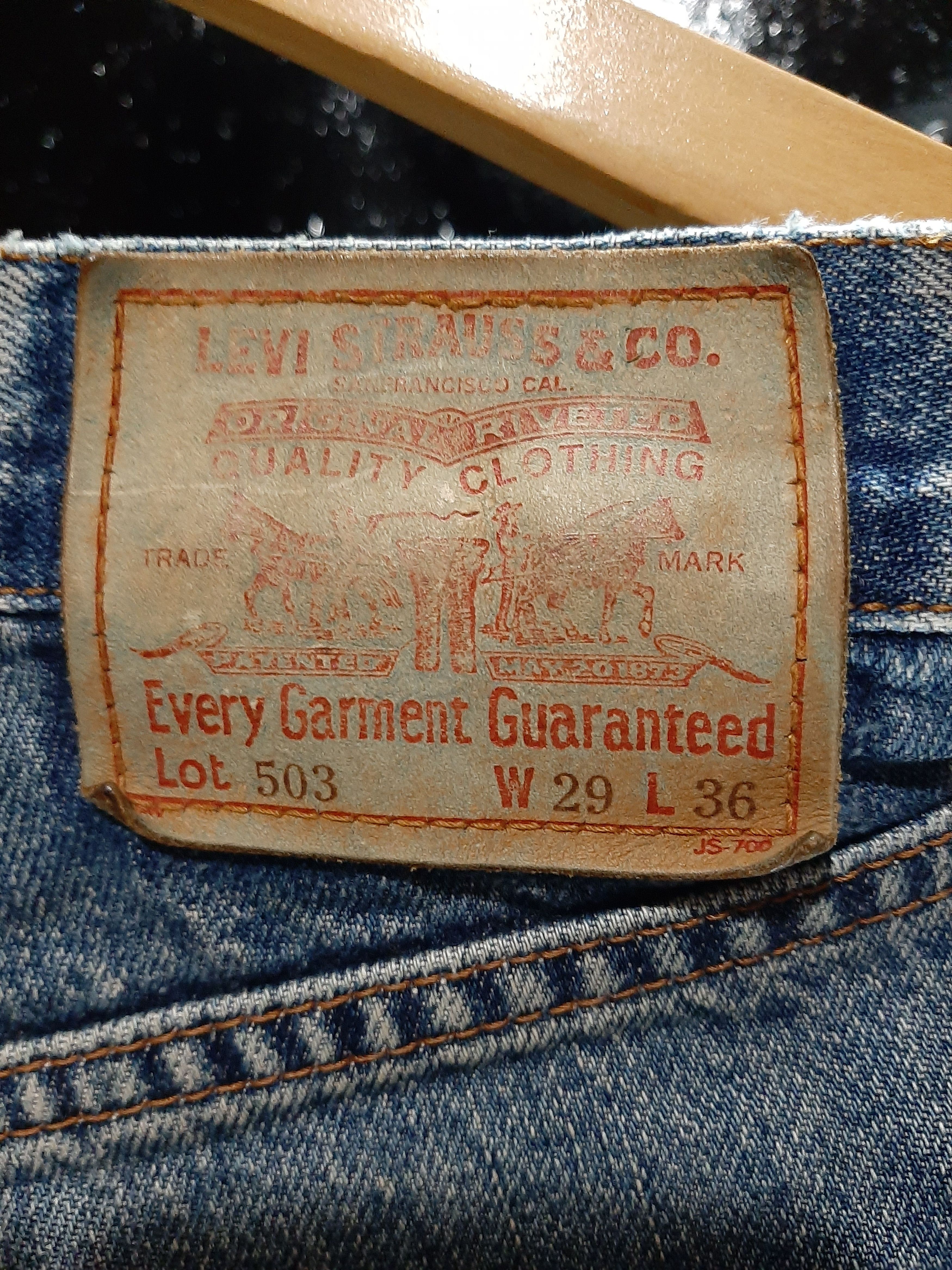 Levi's × Vintage VINTAGE 1997 LEVI'S 503 DISTRESSED DENIM JAPAN 🇯🇵 Size US 29 - 4 Thumbnail