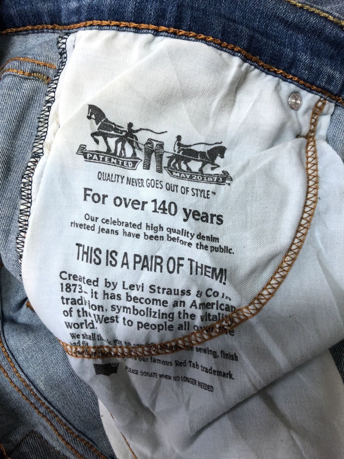 Levi's × Vintage VINTAGE 90s LEVIS 545 BLUE WASH DISTRESSED DENIM Size US 32 / EU 48 - 17 Thumbnail