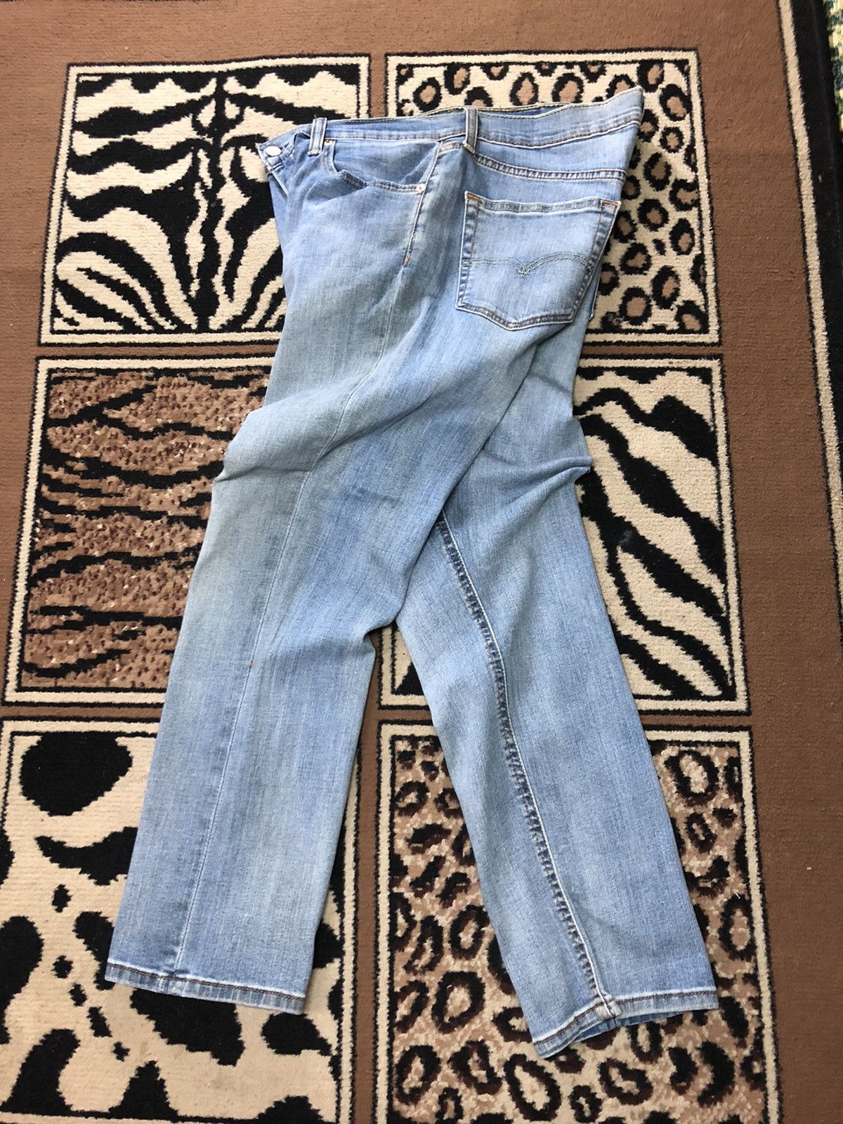 Levi's × Vintage VINTAGE 90s LEVIS 545 BLUE WASH DISTRESSED DENIM Size US 32 / EU 48 - 6 Thumbnail