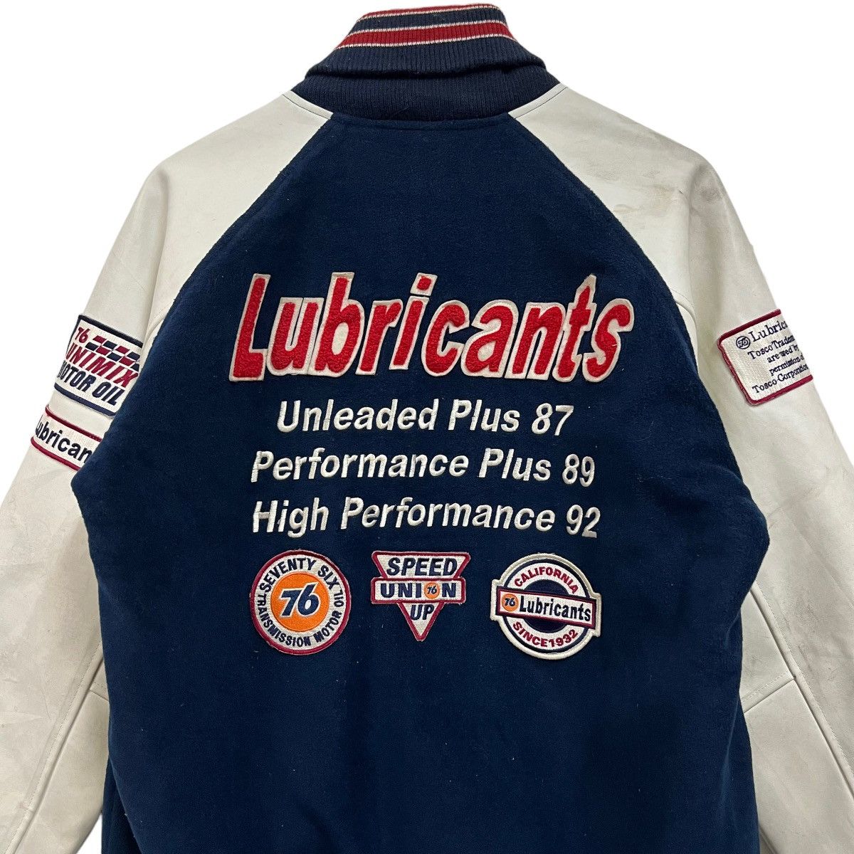 Japanese Brand 💥 76 LUBRICANTS VARSITY BOMBER JACKET Size US L / EU 52-54 / 3 - 7 Thumbnail