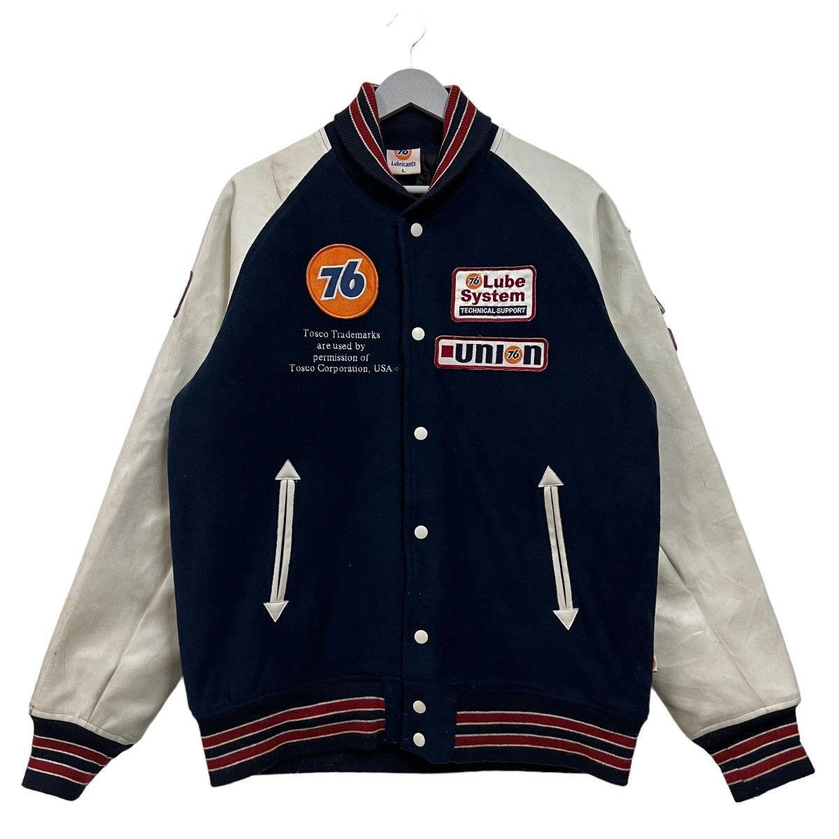 Japanese Brand 💥 76 LUBRICANTS VARSITY BOMBER JACKET | Grailed