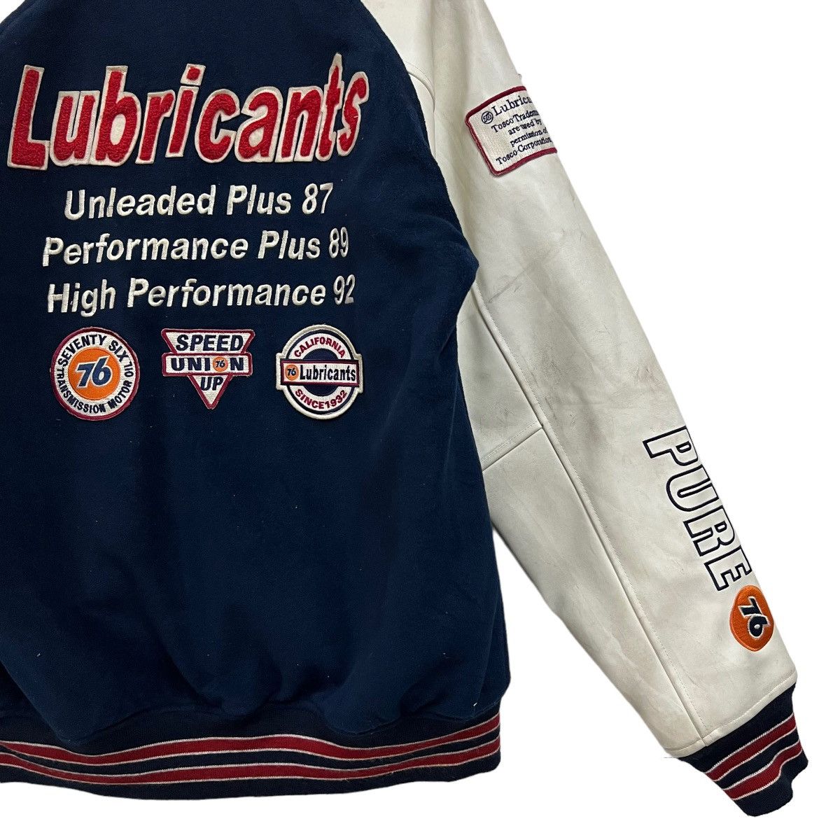 Japanese Brand 💥 76 LUBRICANTS VARSITY BOMBER JACKET Size US L / EU 52-54 / 3 - 8 Thumbnail