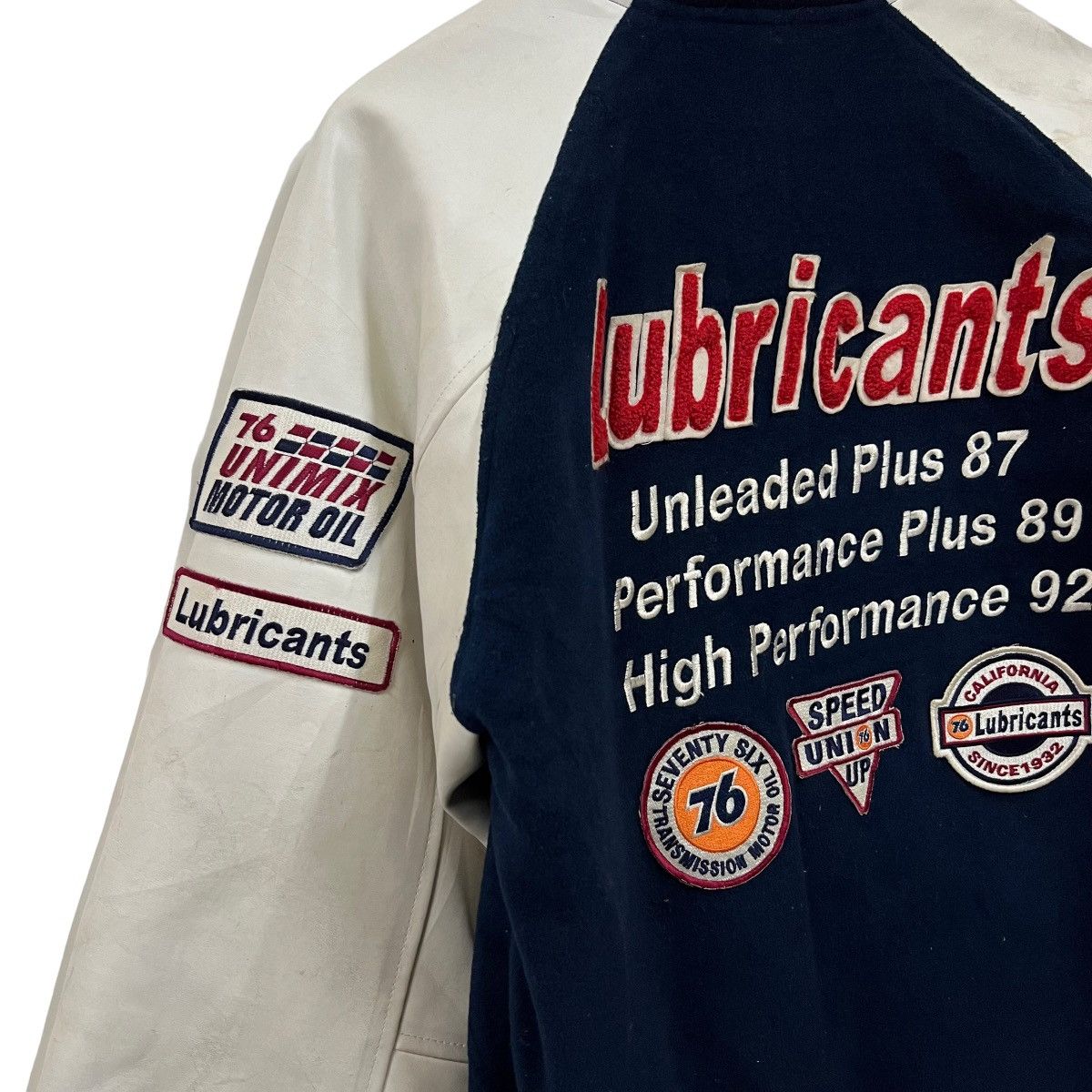 Japanese Brand 💥 76 LUBRICANTS VARSITY BOMBER JACKET Size US L / EU 52-54 / 3 - 9 Thumbnail