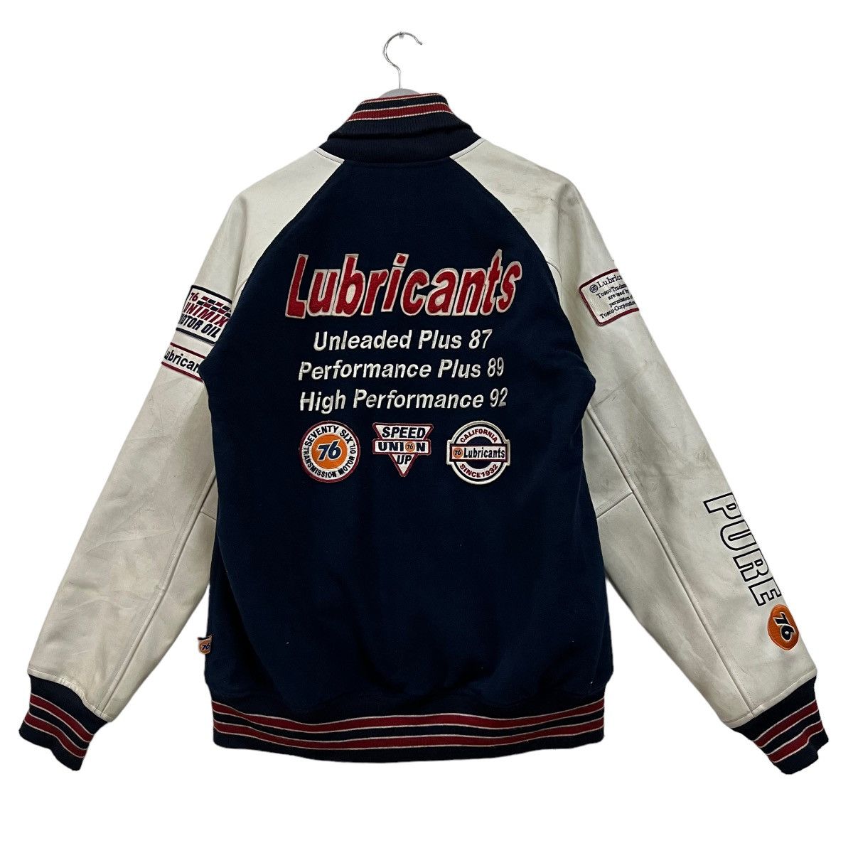 Japanese Brand 💥 76 LUBRICANTS VARSITY BOMBER JACKET Size US L / EU 52-54 / 3 - 2 Thumbnail