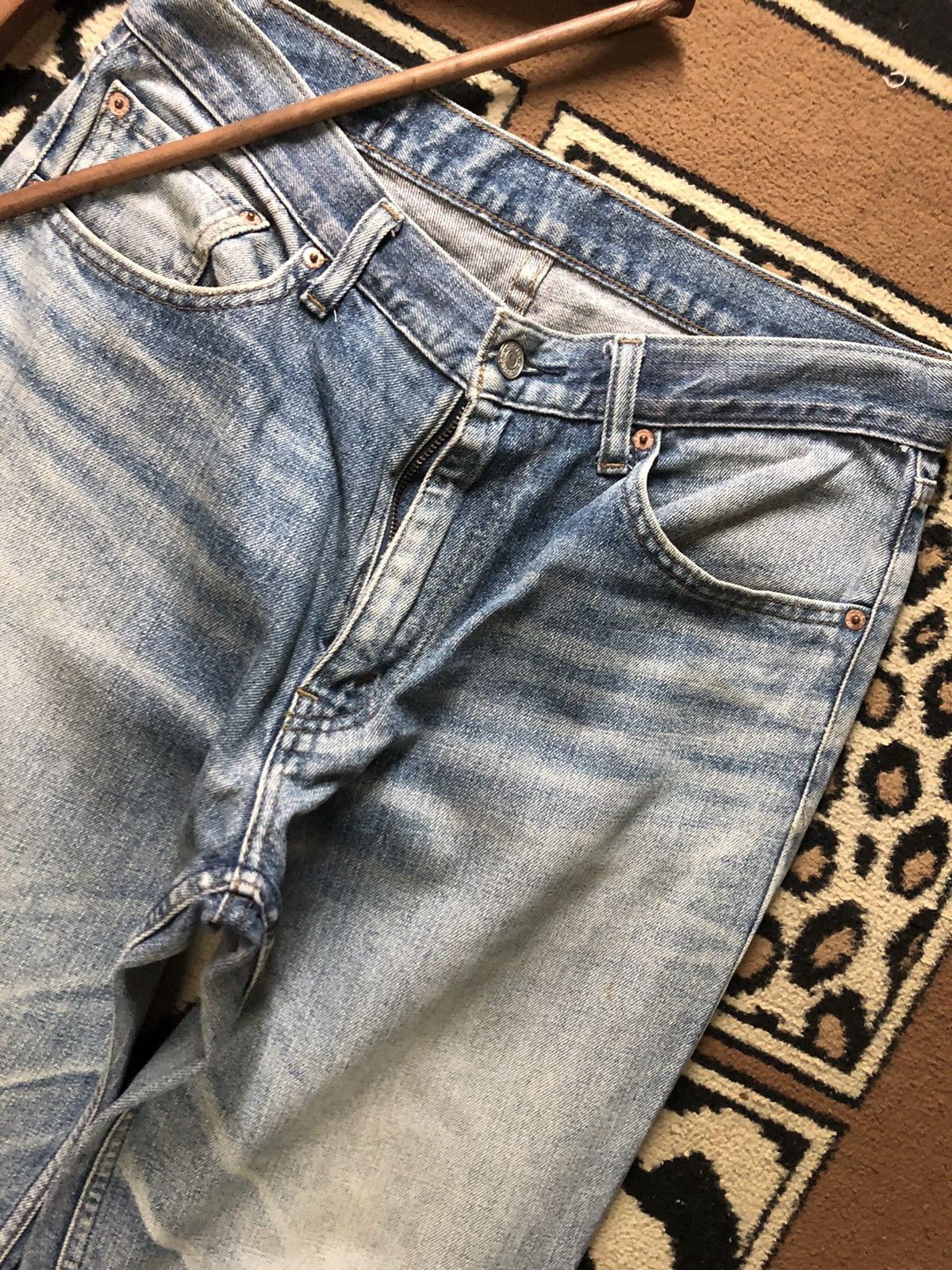 Levi's × Vintage VINTAGE LEVIS 533 BLUE WASH DISTRESSED DENIM Size US 34 / EU 50 - 3 Thumbnail