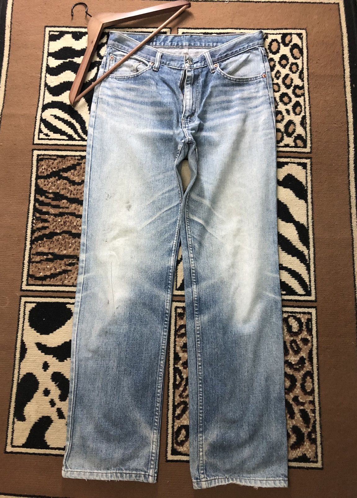 Levi's × Vintage VINTAGE LEVIS 533 BLUE WASH DISTRESSED DENIM Size US 34 / EU 50 - 2 Thumbnail