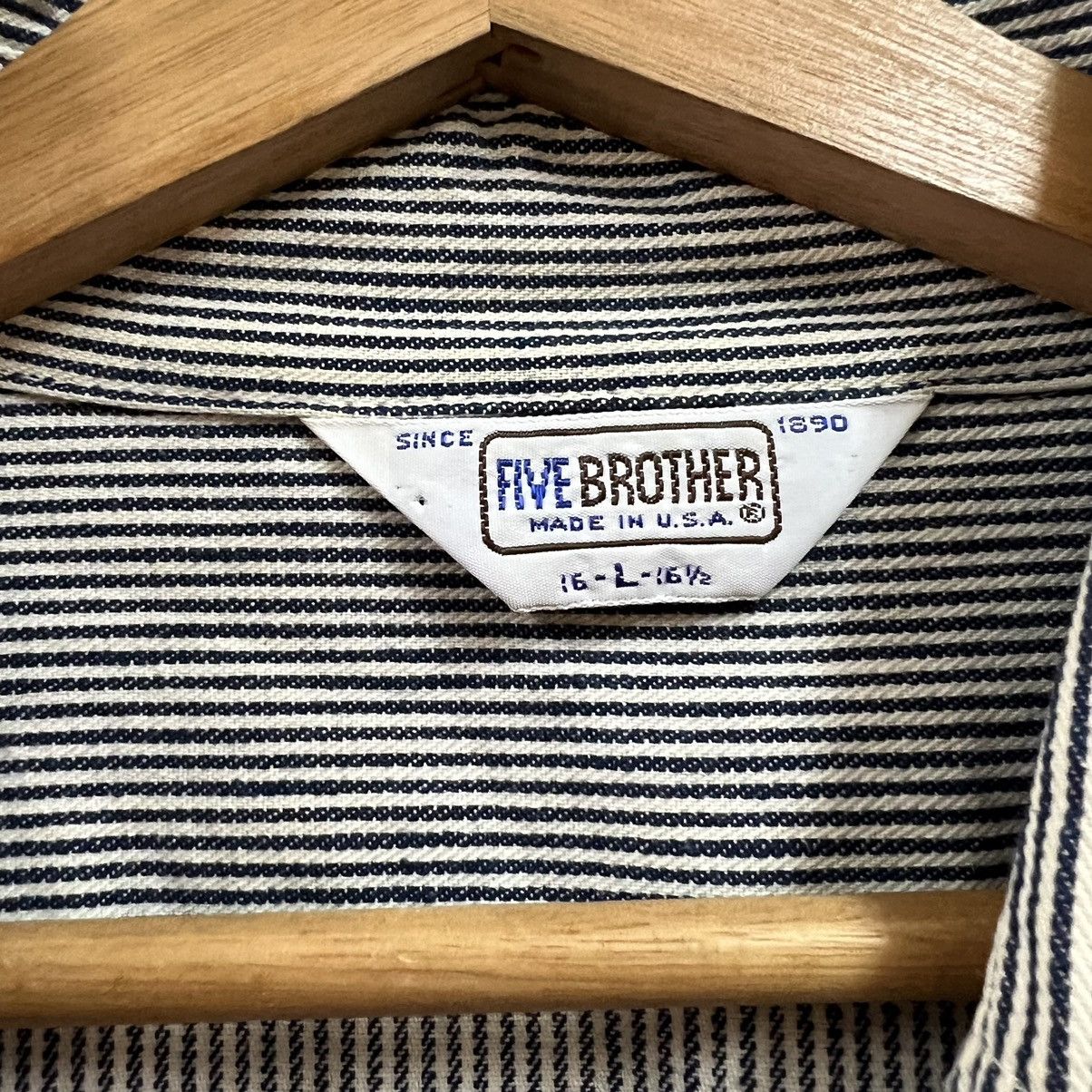 FiveBrother × Vintage 💥 VINTAGE FIVE BROTHER HIKORY PIN STRIPE ANORAK SHIRT Size US L / EU 52-54 / 3 - 5 Thumbnail
