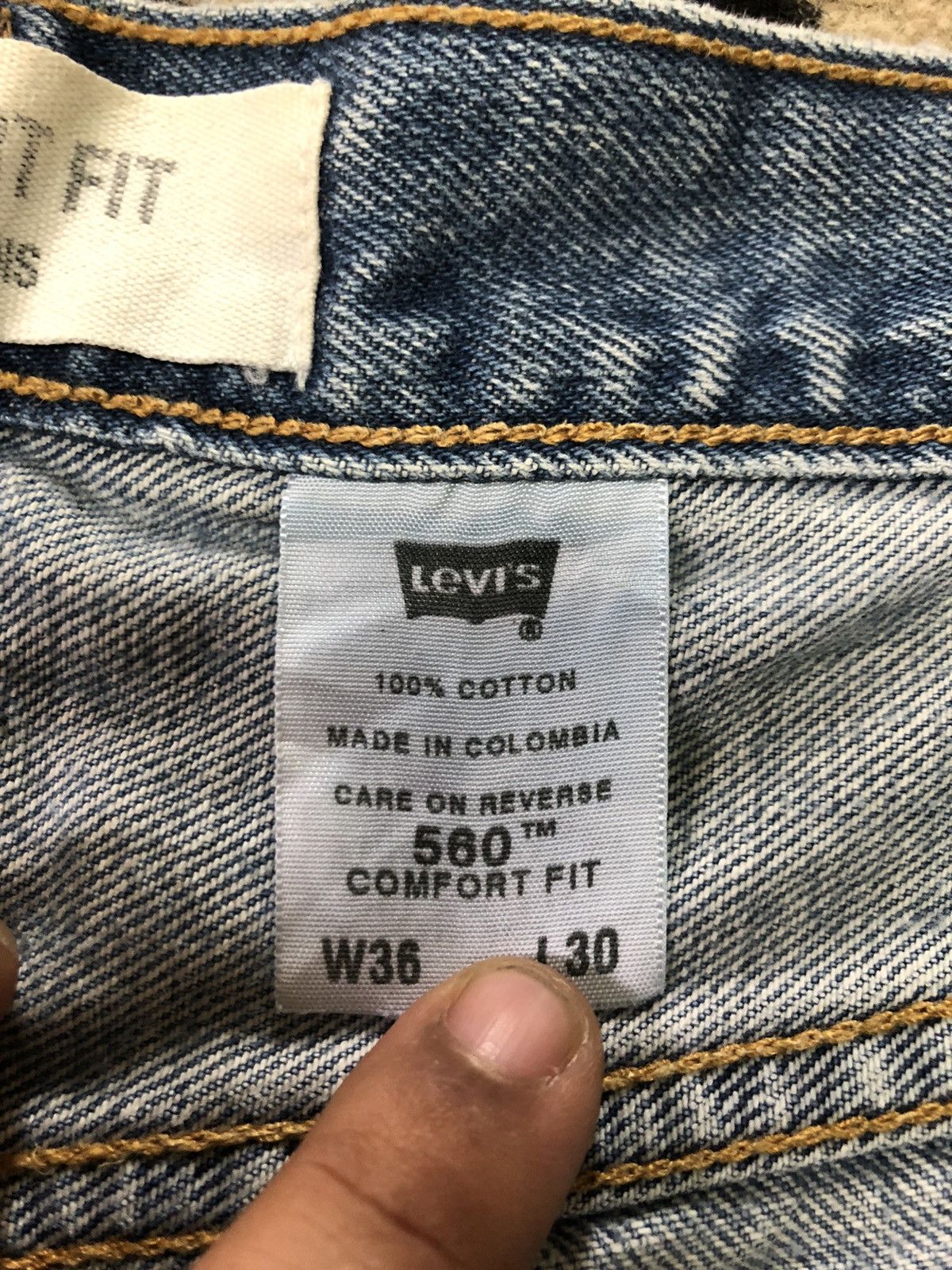 Levi's Vintage Clothing × Vintage VINTAGE 90s LEVIS 560 COMFORT FIT BLUE WASH DISTRESED DENIM Size US 34 / EU 50 - 12 Thumbnail