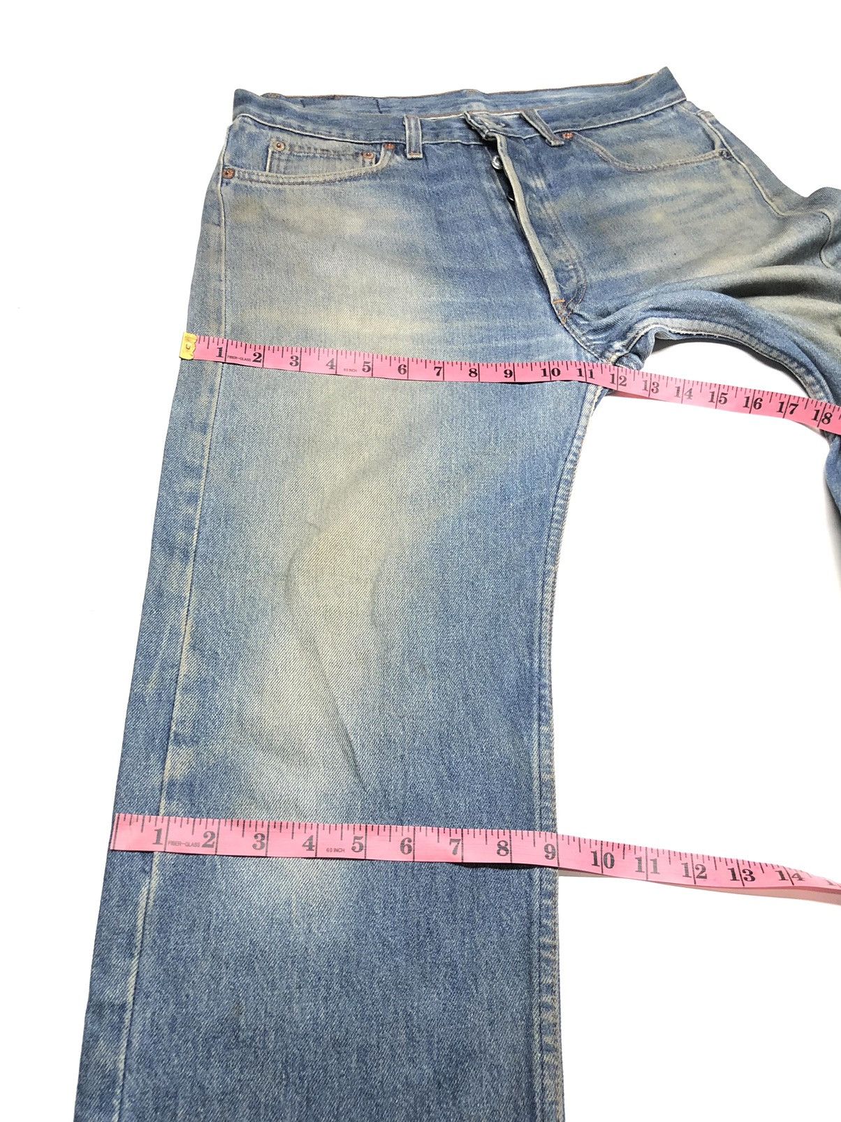 Levi's × Vintage VINTAGE 80s LEVI’S 501 RUSTY BLUE WASH DENIM USA 🇺🇸 Size US 33 - 16 Thumbnail