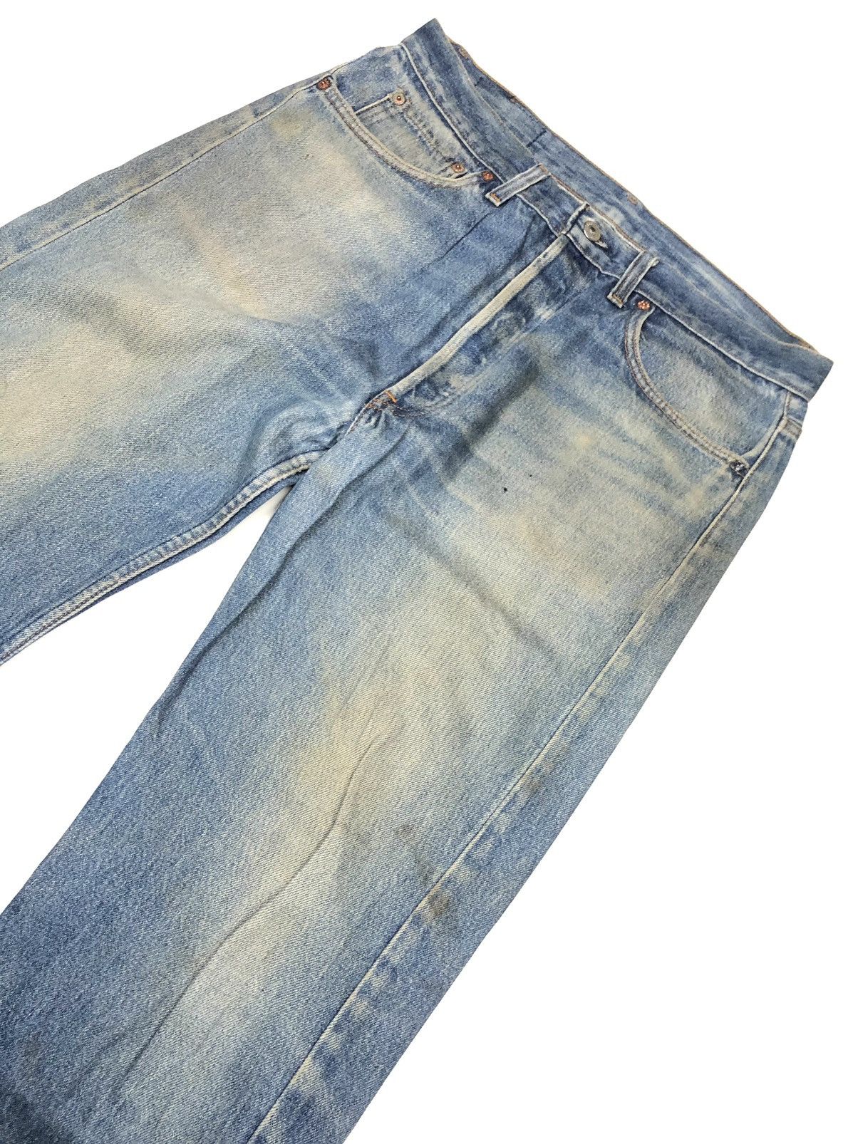 Levi's × Vintage VINTAGE 80s LEVI’S 501 RUSTY BLUE WASH DENIM USA 🇺🇸 Size US 33 - 10 Thumbnail