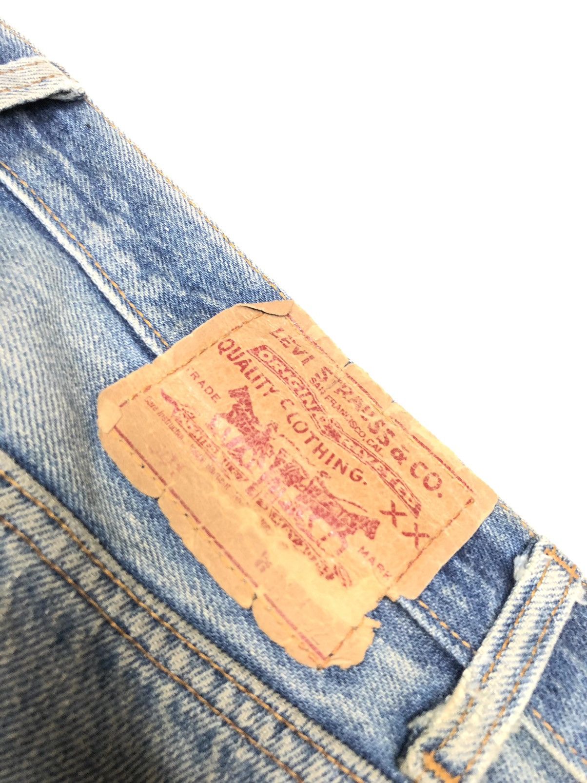 Levi's × Vintage VINTAGE 80s LEVI’S 501 RUSTY BLUE WASH DENIM USA 🇺🇸 Size US 33 - 6 Thumbnail