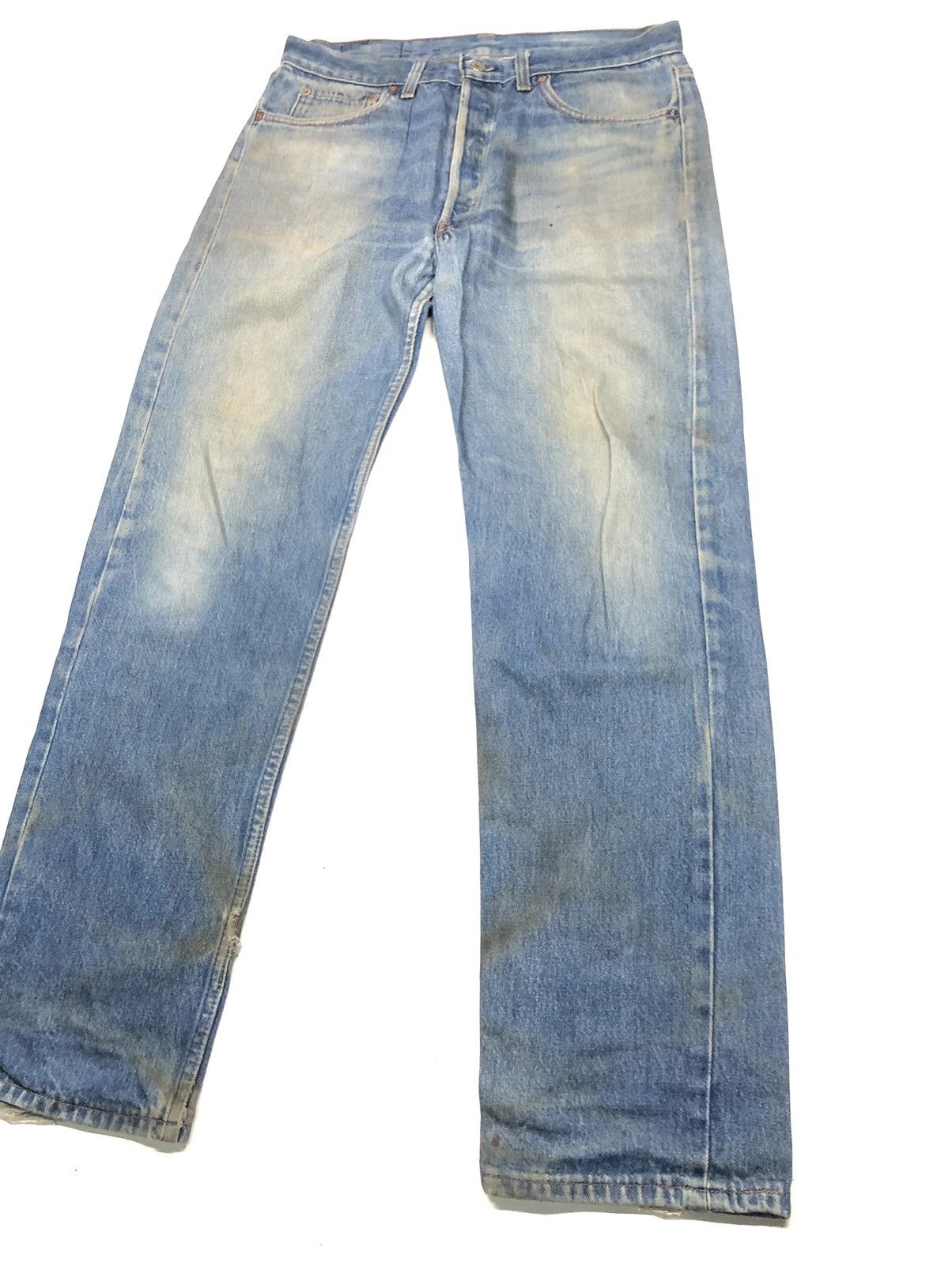 Levi's × Vintage VINTAGE 80s LEVI’S 501 RUSTY BLUE WASH DENIM USA 🇺🇸 Size US 33 - 9 Thumbnail