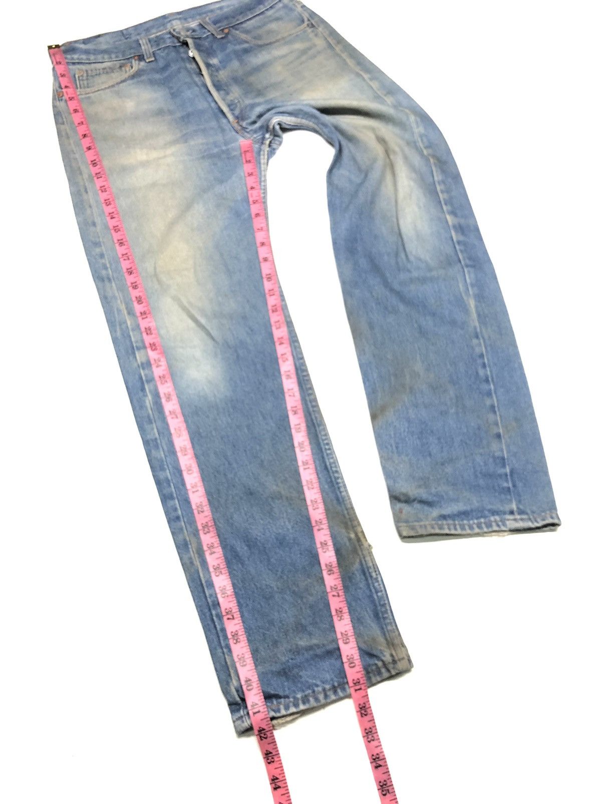 Levi's × Vintage VINTAGE 80s LEVI’S 501 RUSTY BLUE WASH DENIM USA 🇺🇸 Size US 33 - 18 Thumbnail