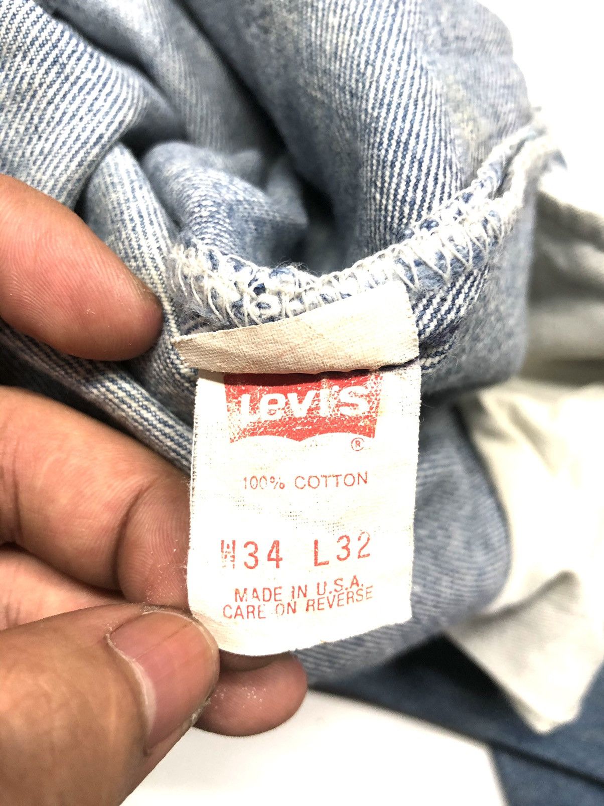 Levi's × Vintage VINTAGE 80s LEVI’S 501 RUSTY BLUE WASH DENIM USA 🇺🇸 Size US 33 - 13 Thumbnail