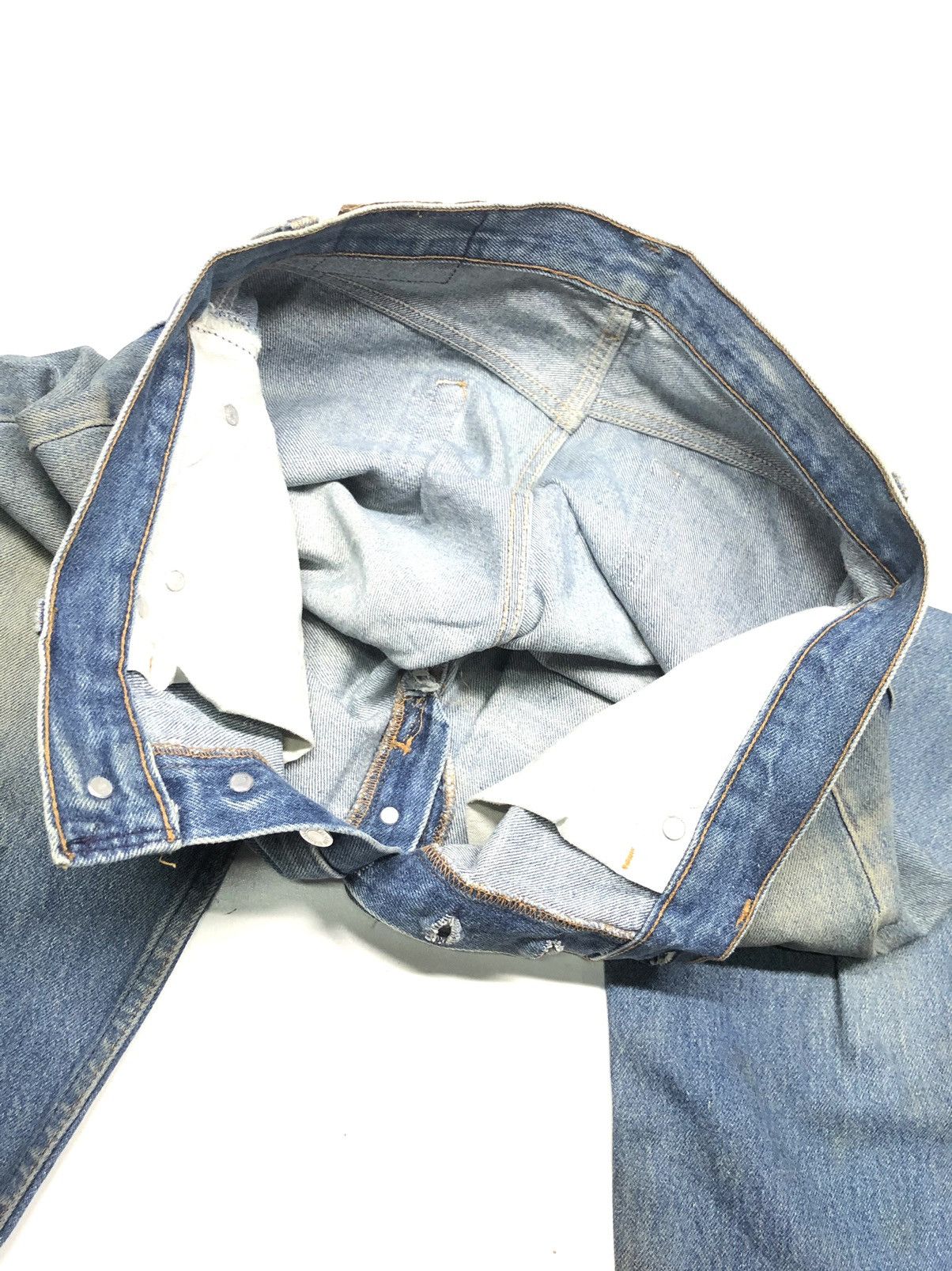 Levi's × Vintage VINTAGE 80s LEVI’S 501 RUSTY BLUE WASH DENIM USA 🇺🇸 Size US 33 - 12 Thumbnail