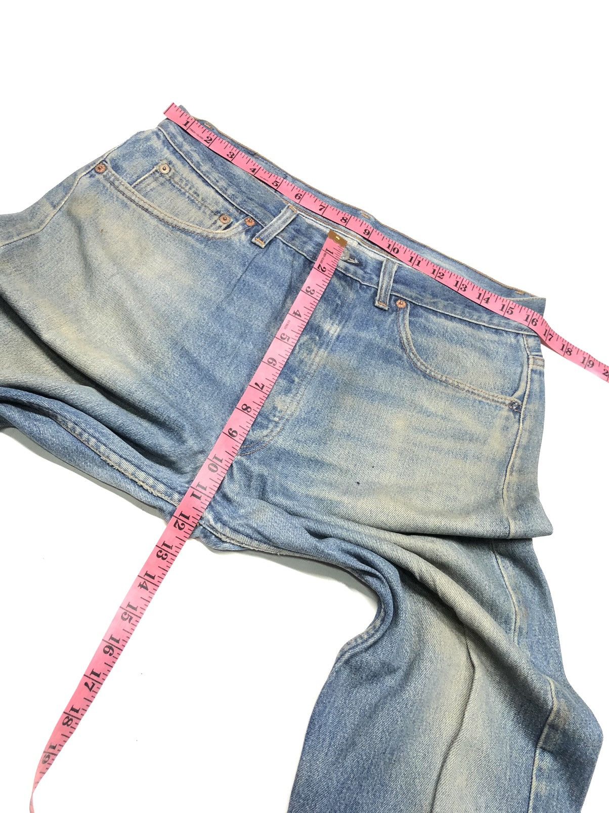 Levi's × Vintage VINTAGE 80s LEVI’S 501 RUSTY BLUE WASH DENIM USA 🇺🇸 Size US 33 - 15 Thumbnail