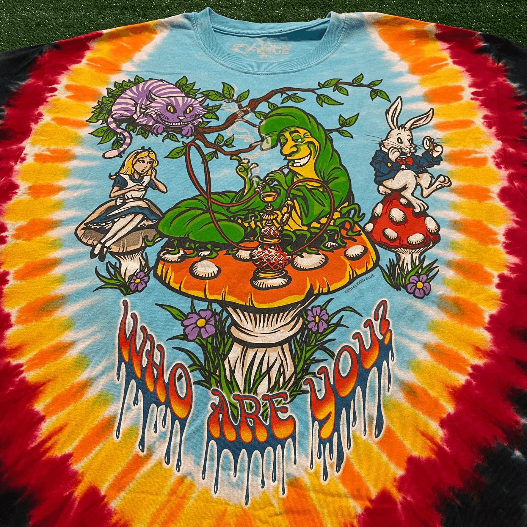 Liquid Blue Crazy Vintage Liquid Blue Alice in Wonderland TieDye T-Shirt Size US XL / EU 56 / 4 - 2 Thumbnail