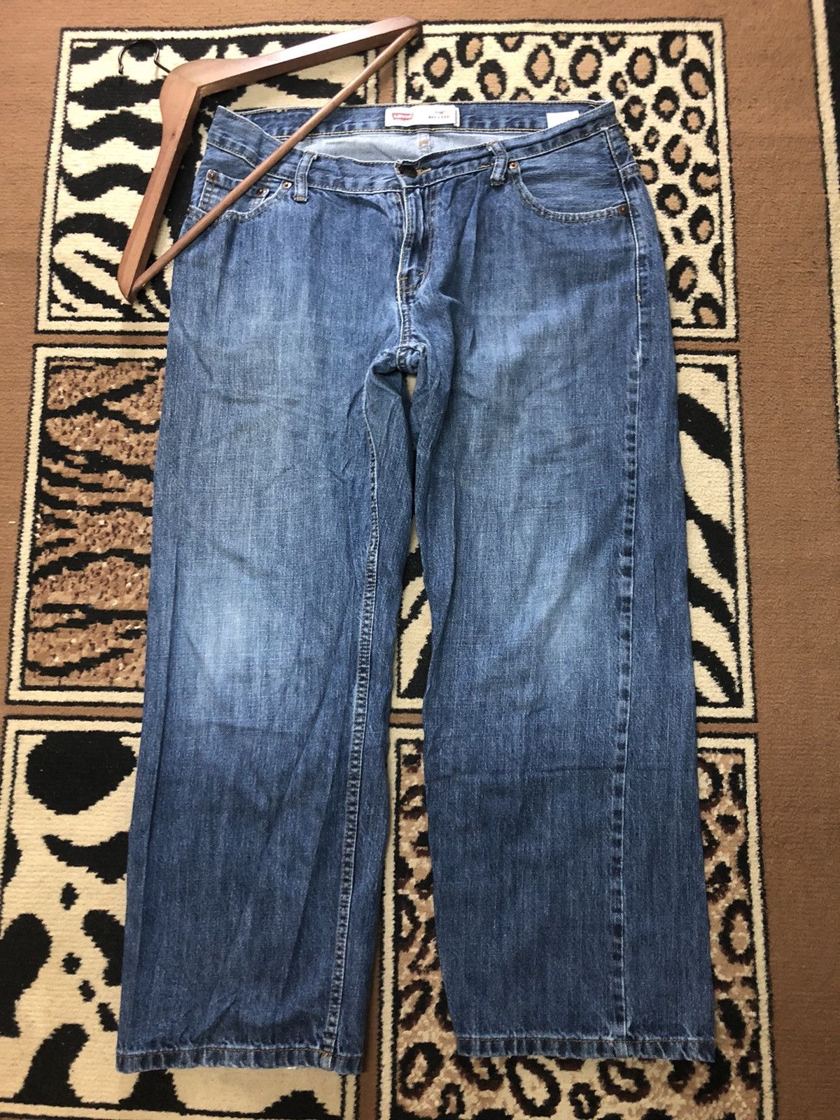 Levi's × Vintage VINTAGE 90s LEVIS 550tm RELAXED BLUE WASH DENIM Size US 33 - 8 Thumbnail