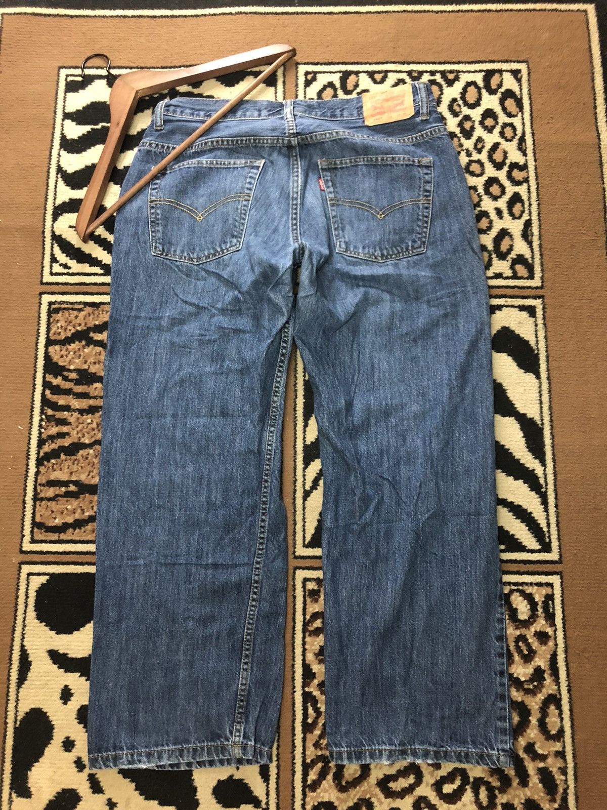 Levi's × Vintage VINTAGE 90s LEVIS 550tm RELAXED BLUE WASH DENIM Size US 33 - 5 Thumbnail