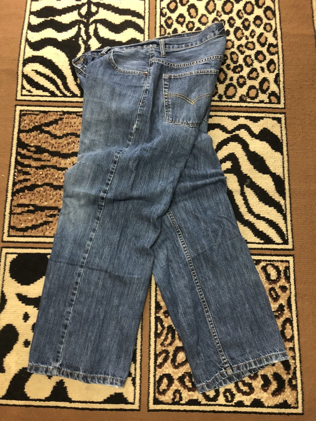 Levi's × Vintage VINTAGE 90s LEVIS 550tm RELAXED BLUE WASH DENIM Size US 33 - 7 Thumbnail