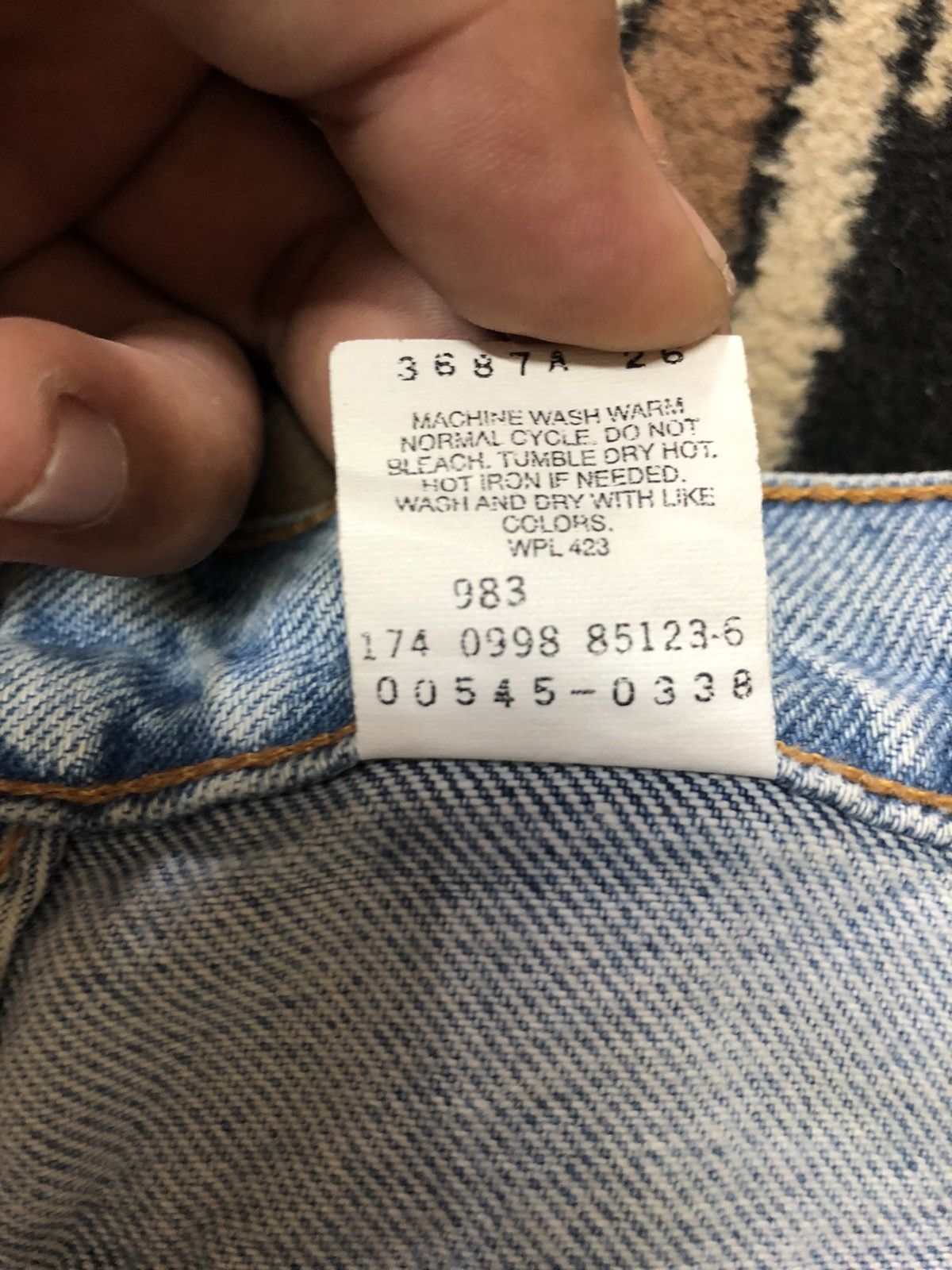 Levi's × Vintage VINTAGE 90s LEVIS 545 LOOSE LIGHT BLUE WASH DENIM Size US 32 / EU 48 - 7 Thumbnail