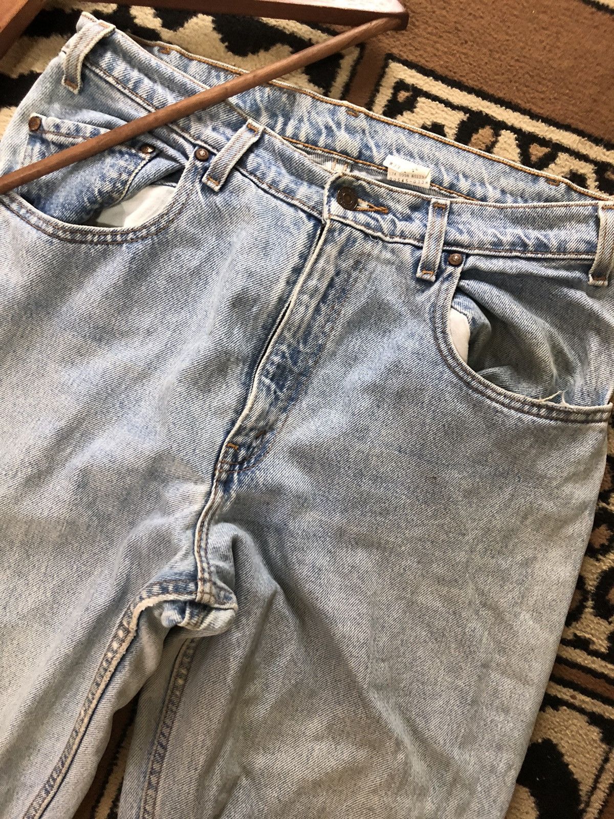 Levi's × Vintage VINTAGE 90s LEVIS 545 LOOSE LIGHT BLUE WASH DENIM Size US 32 / EU 48 - 3 Thumbnail