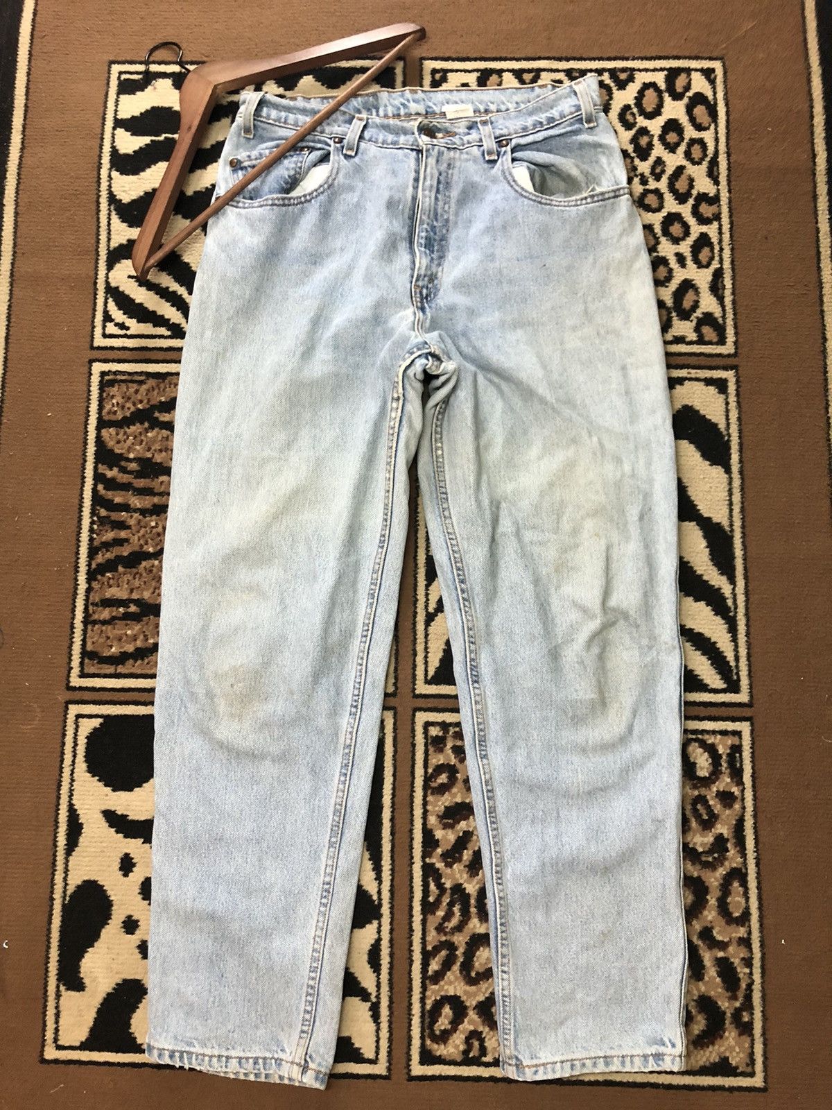 Levi's × Vintage VINTAGE 90s LEVIS 545 LOOSE LIGHT BLUE WASH DENIM Size US 32 / EU 48 - 2 Thumbnail