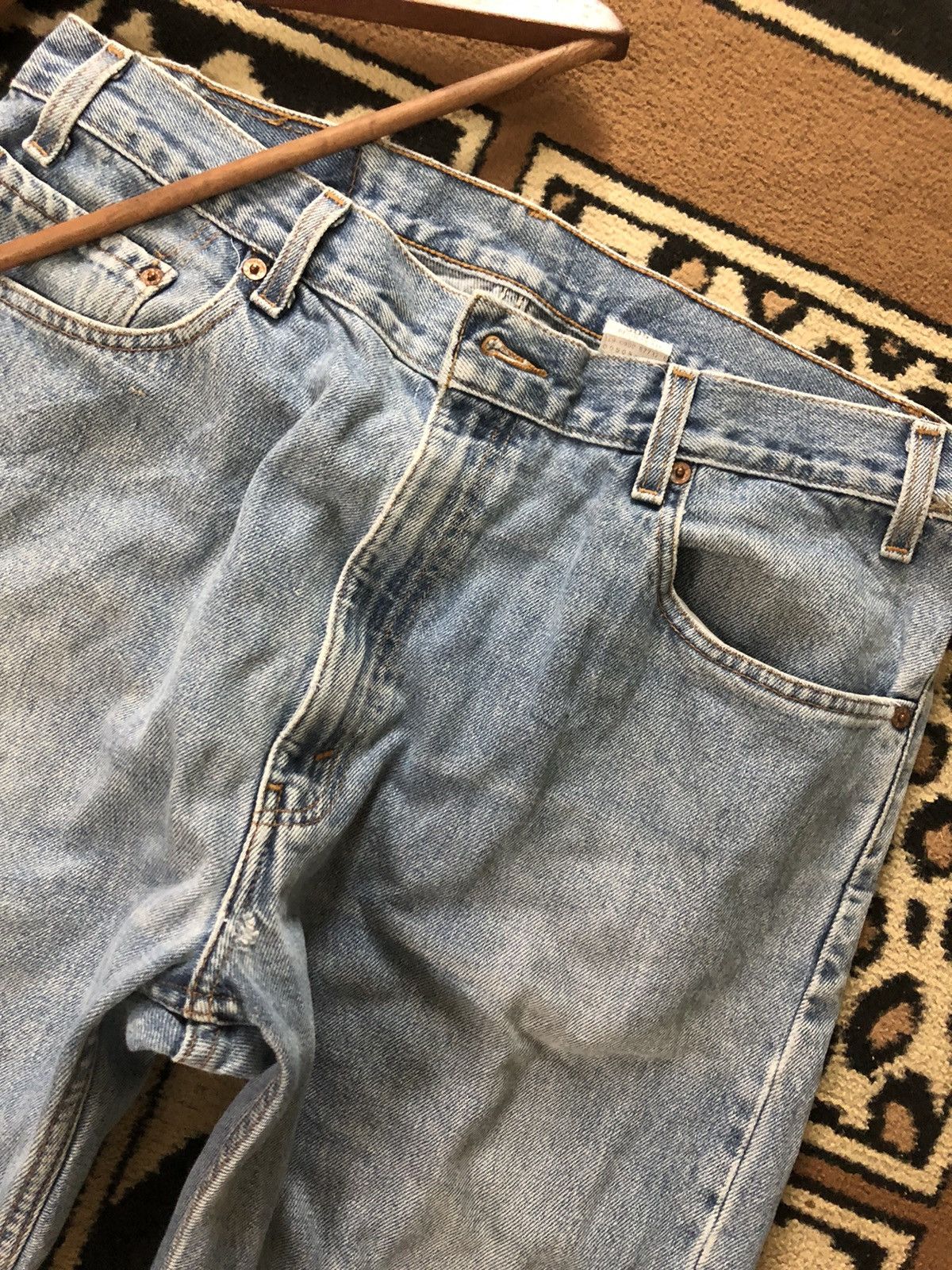 Levi's × Vintage VINTAGE90s LEVIS 505 REGULAR FIT STRAIGH LEG BLUE WASH DENI Size US 34 / EU 50 - 3 Thumbnail
