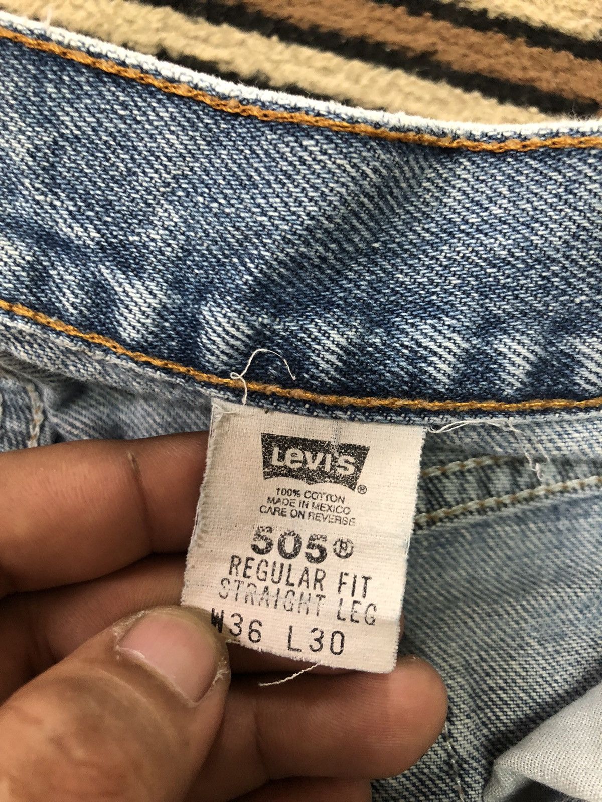 Levi's × Vintage VINTAGE90s LEVIS 505 REGULAR FIT STRAIGH LEG BLUE WASH DENI Size US 34 / EU 50 - 5 Thumbnail