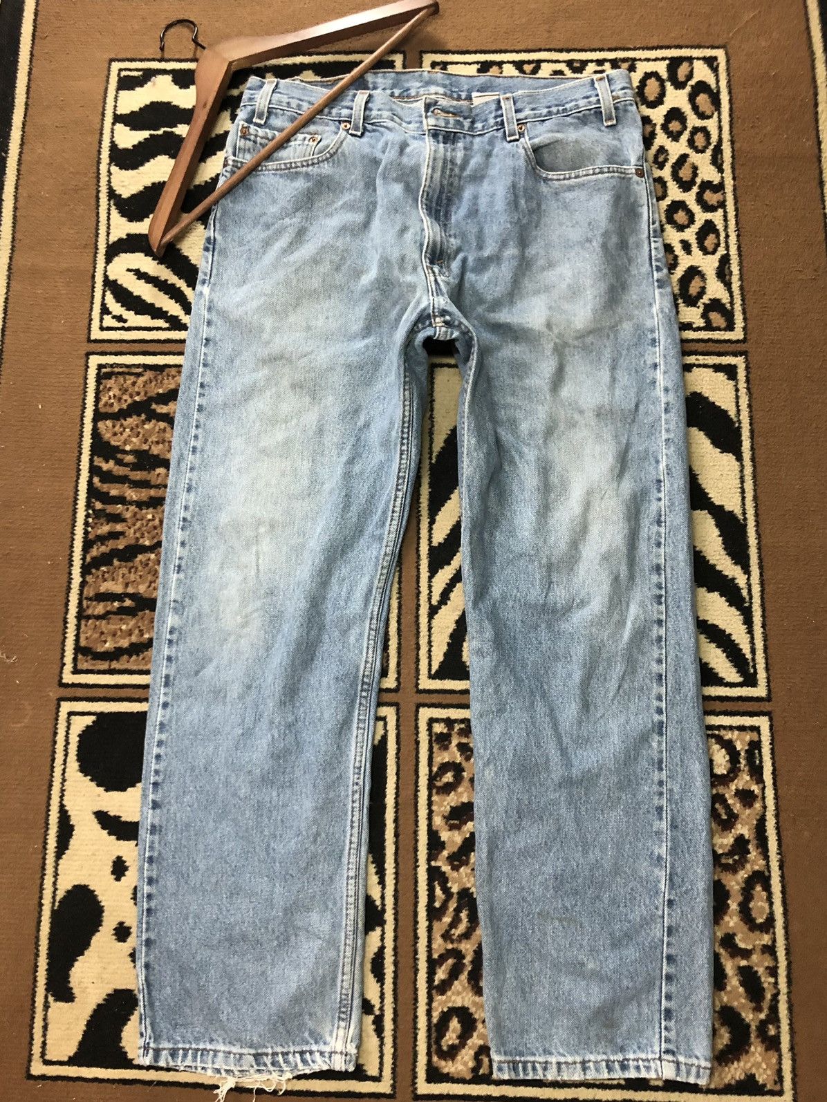 Levi's × Vintage VINTAGE90s LEVIS 505 REGULAR FIT STRAIGH LEG BLUE WASH DENI Size US 34 / EU 50 - 2 Thumbnail