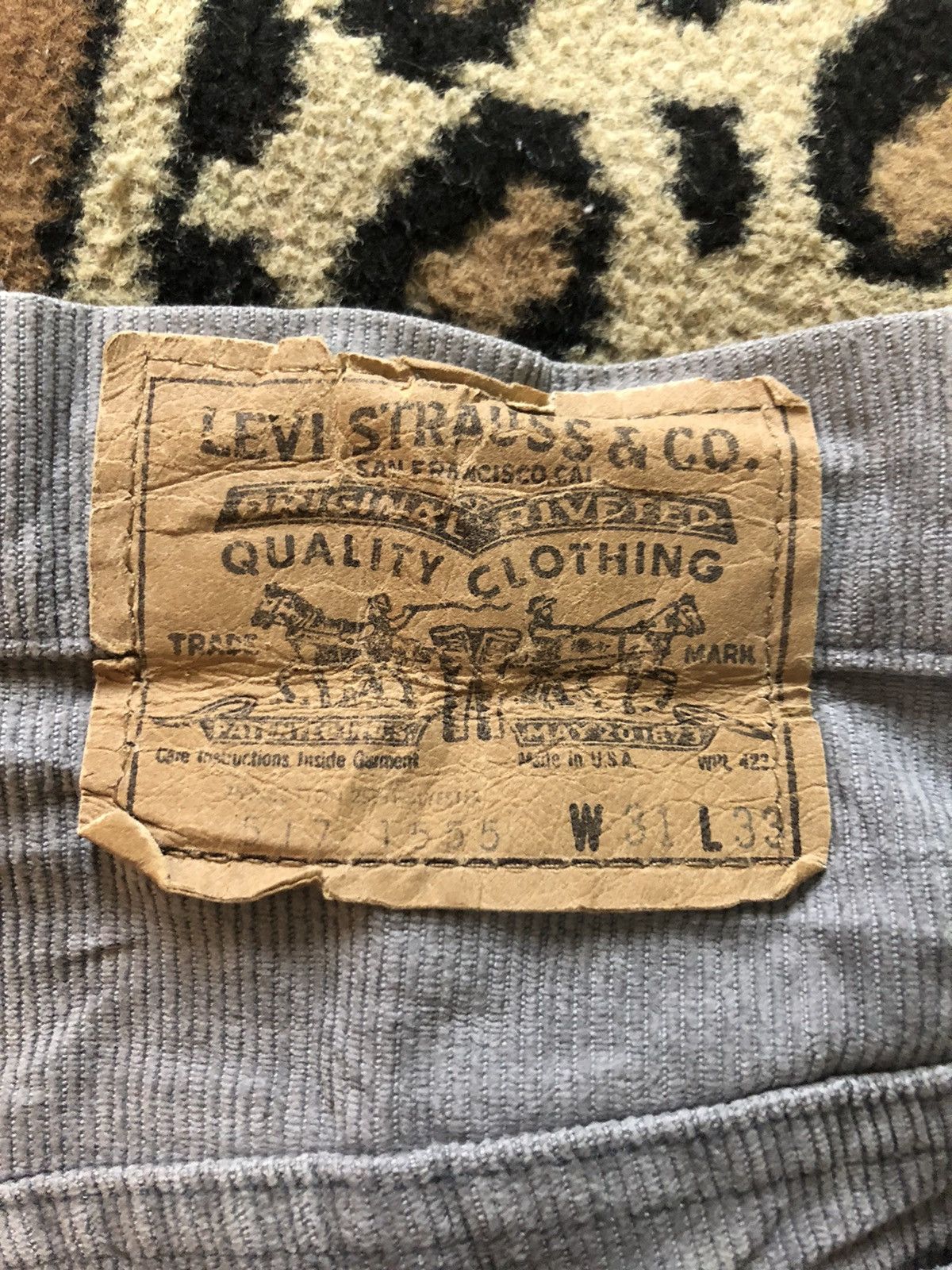 Levi's × Vintage VINTAGE 80s LEVIS 517 WHITE TAB CORDUROY PANTS MADE IN USA Size US 31 - 10 Thumbnail