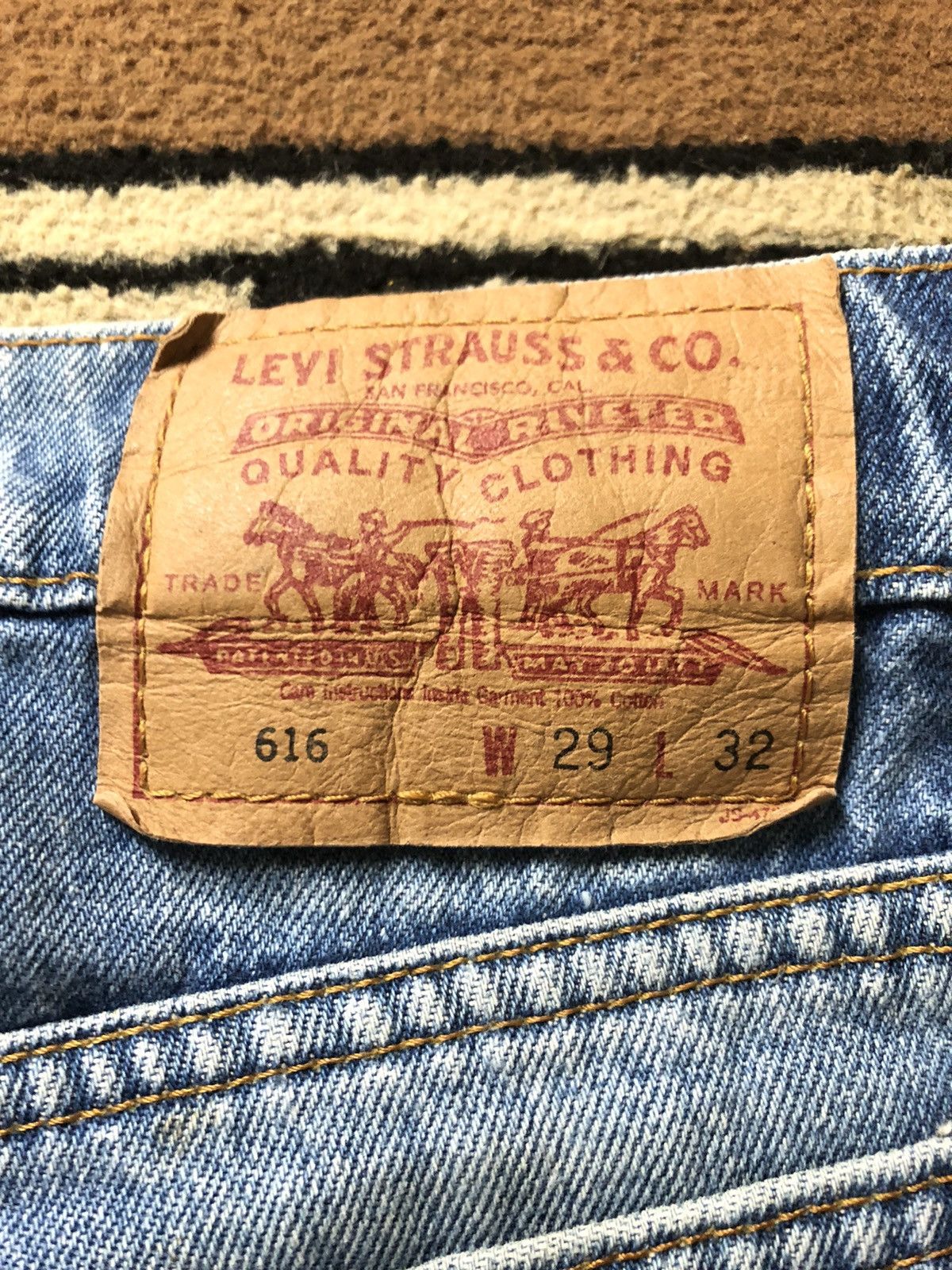 Levi's Vintage Clothing × Vintage VINTAGE 90s LEVIS 615 BLUE WASH DISTRESSED DENIM Size US 29 - 10 Thumbnail