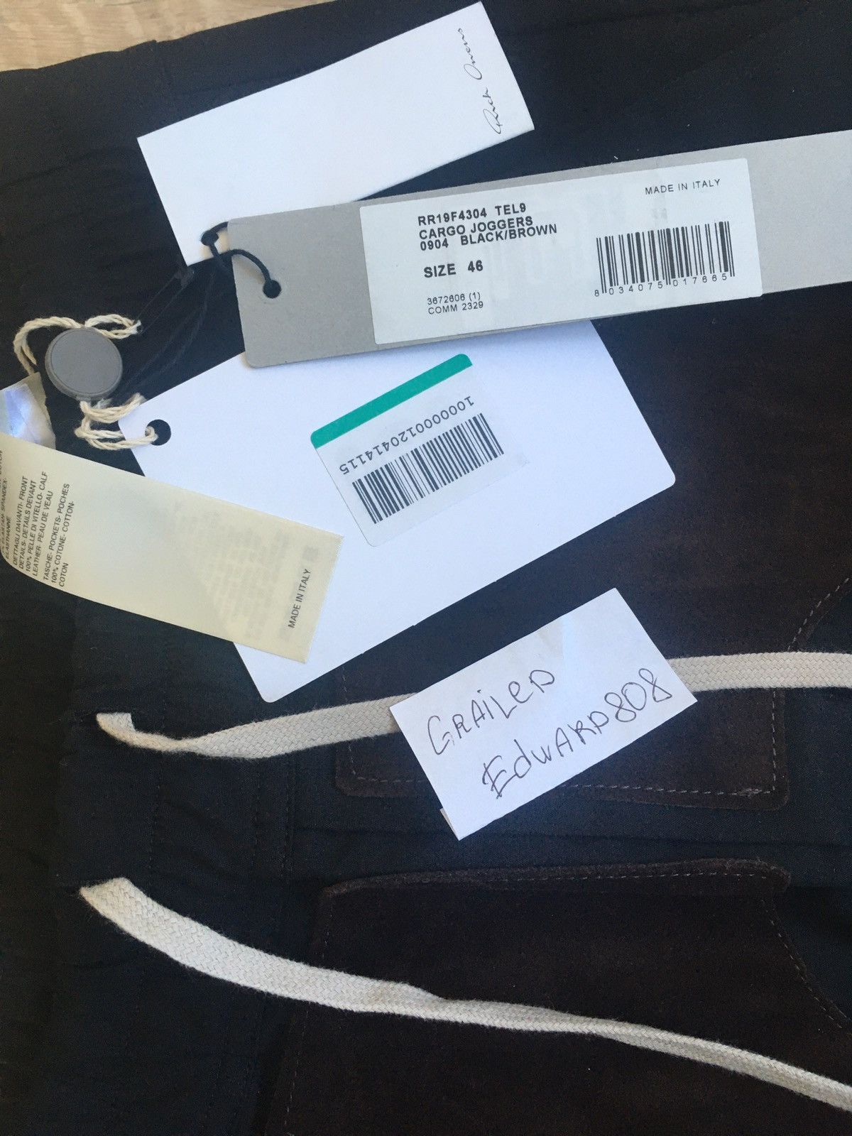 Rick Owens NEW 💥 SUEDE CARGO JOGGER LARRY ASAP ROCKY TRAVIS SCOTT 46 Size US 30 / EU 46 - 9 Thumbnail