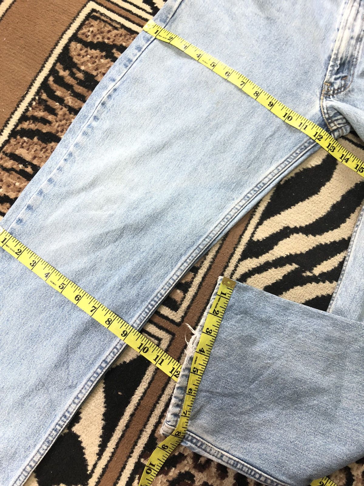Levi's Vintage Clothing × Vintage VINTAGE 90s LEVIS 550 RELAXED FIT BLUE WASH DENIM Size US 32 / EU 48 - 17 Thumbnail