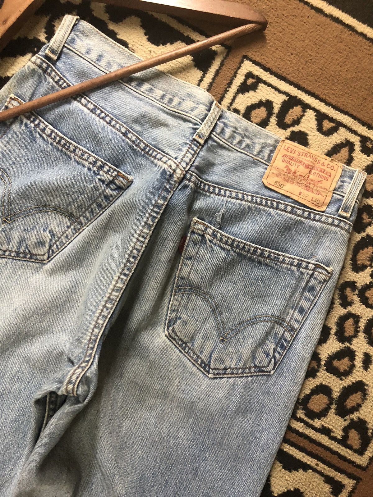 Levi's Vintage Clothing × Vintage VINTAGE 90s LEVIS 550 RELAXED FIT BLUE WASH DENIM Size US 32 / EU 48 - 10 Thumbnail