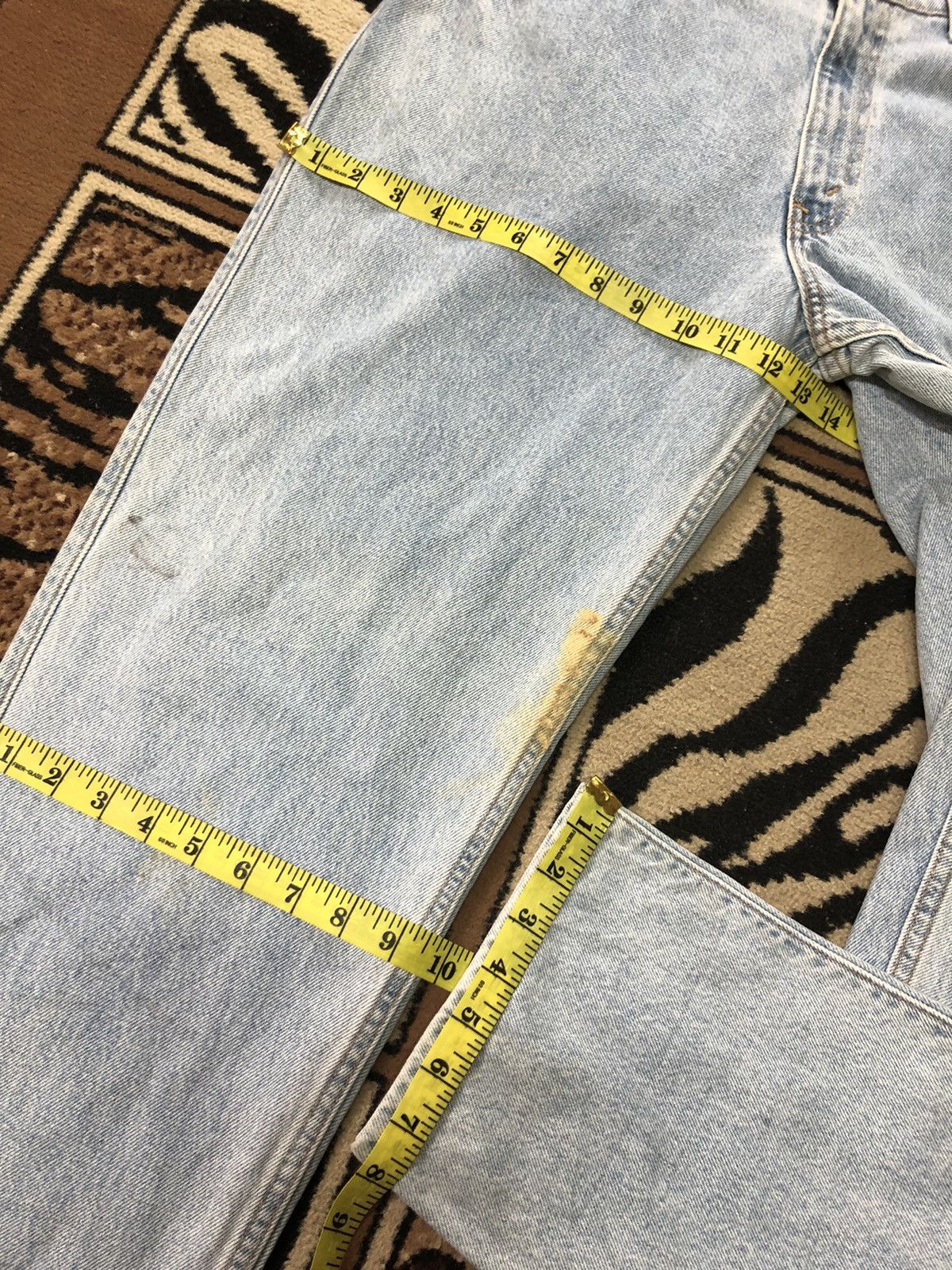 Levi's × Vintage VINTAGE 90s LEVIS BROWN TAB BLUE WASH DENIM Size US 33 - 16 Thumbnail