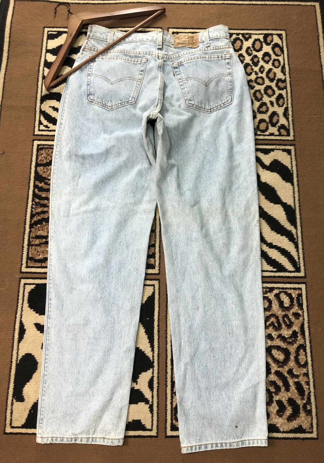 Levi's × Vintage VINTAGE 90s LEVIS BROWN TAB BLUE WASH DENIM Size US 33 - 8 Thumbnail