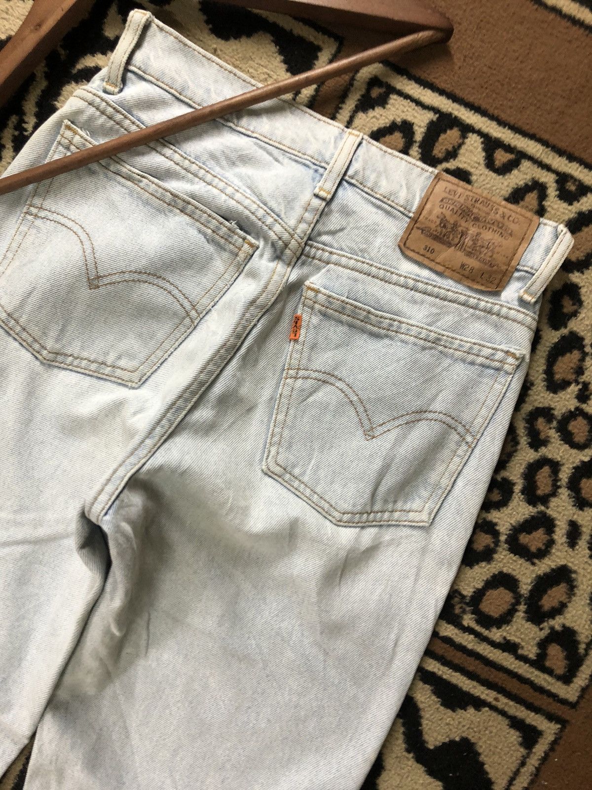 Levi's Vintage Clothing × Vintage VINTAGE 90s LEVIS 310 OREN TAB LIGHT BLUE WASH DENIM Size US 26 / EU 42 - 8 Thumbnail