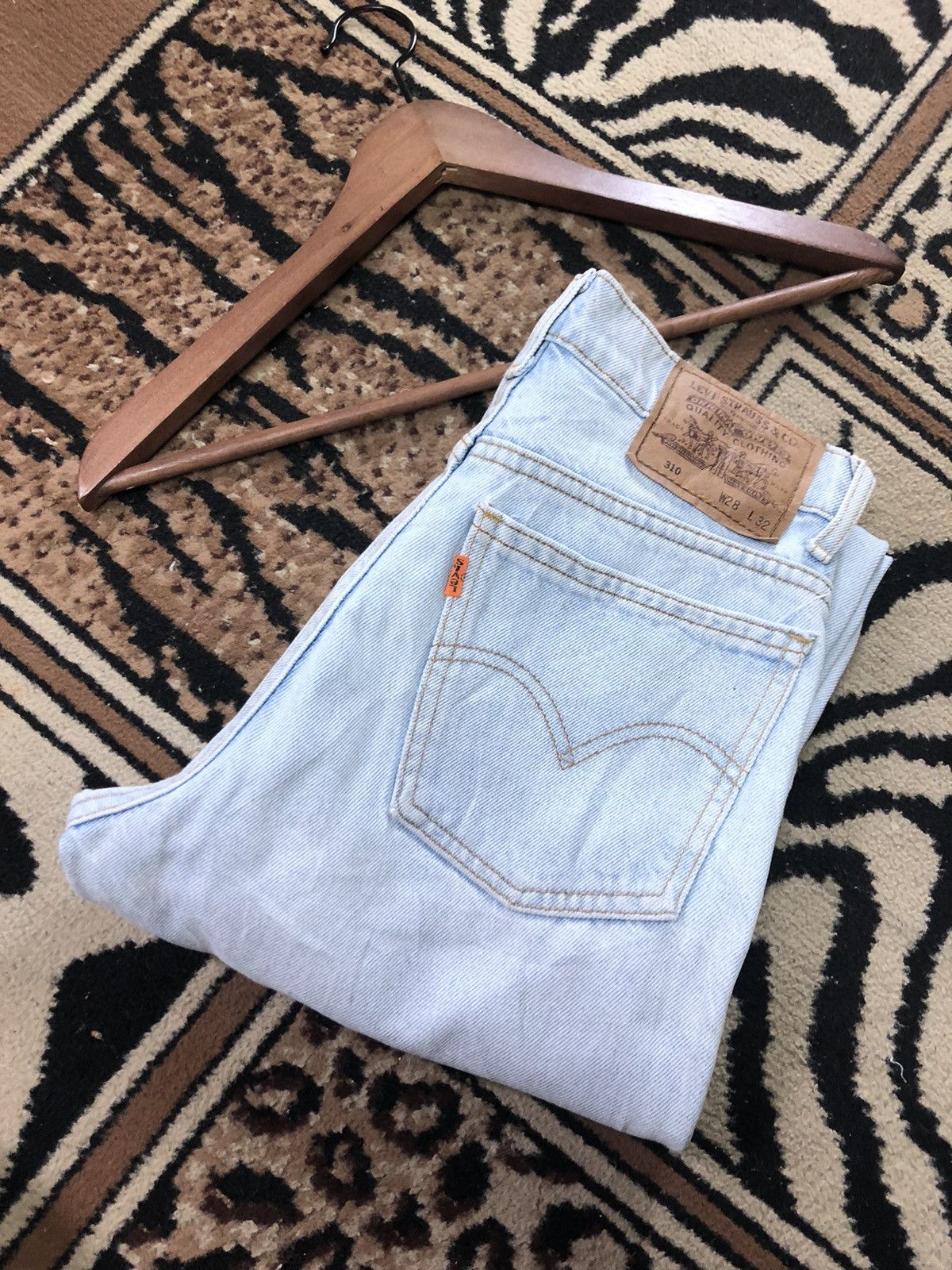 Levi's Vintage Clothing × Vintage VINTAGE 90s LEVIS 310 OREN TAB LIGHT BLUE WASH DENIM Size US 26 / EU 42 - 1 Thumbnail