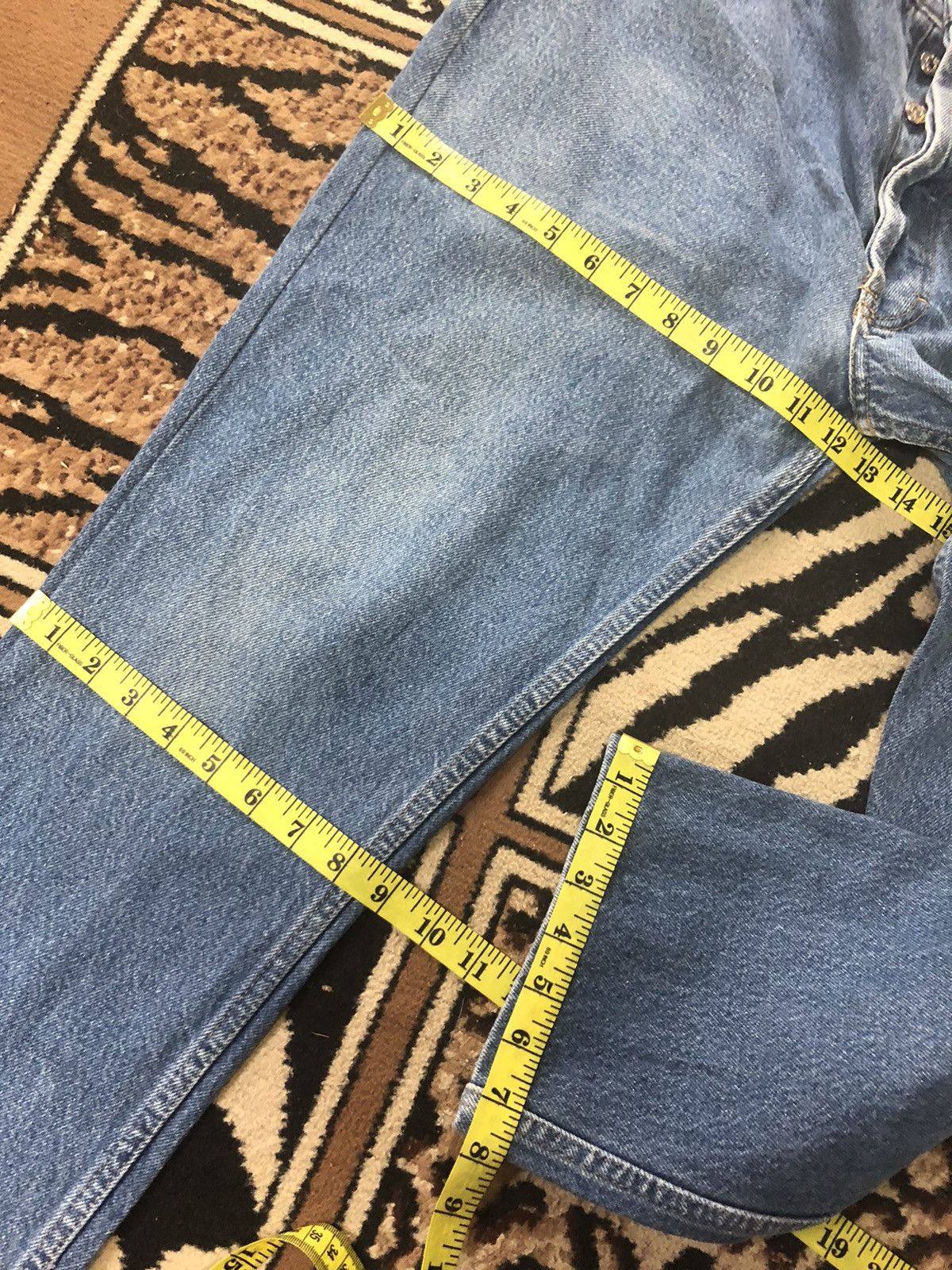Levi's × Vintage VINTAGE 90s LEVIS 501 QUARTER SHORT BLUE WASH DENIM USA Size US 34 / EU 50 - 15 Thumbnail
