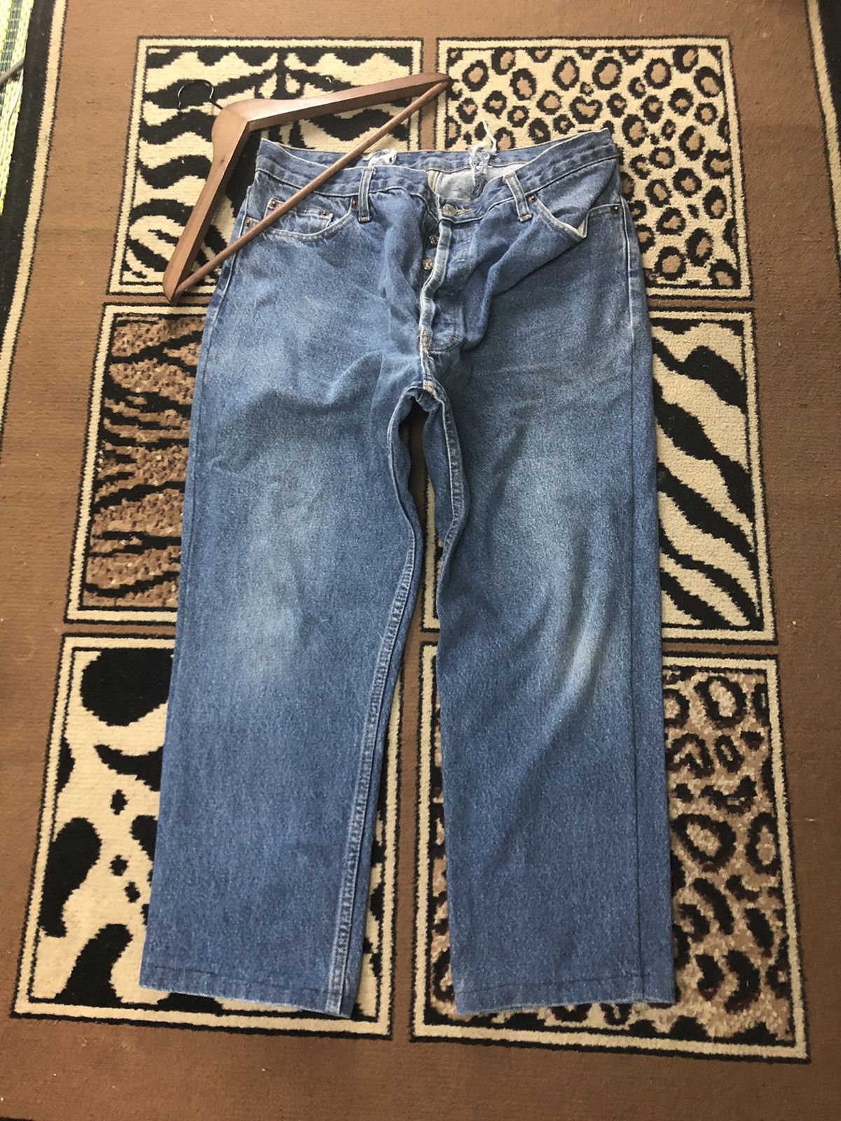 Levi's × Vintage VINTAGE 90s LEVIS 501 QUARTER SHORT BLUE WASH DENIM USA Size US 34 / EU 50 - 2 Thumbnail