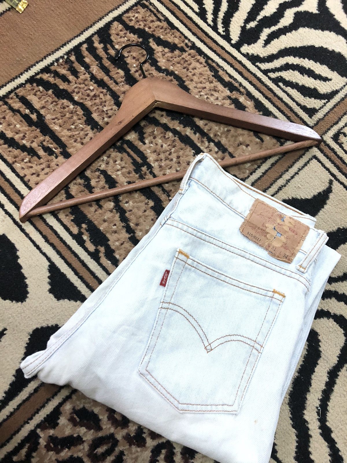 Levi's Vintage Clothing × Vintage VINTAGE 80s LEVIS 515-0217 LIGHT BLUE WASH DISTRESSED DENIM Size US 30 / EU 46 - 1 Thumbnail