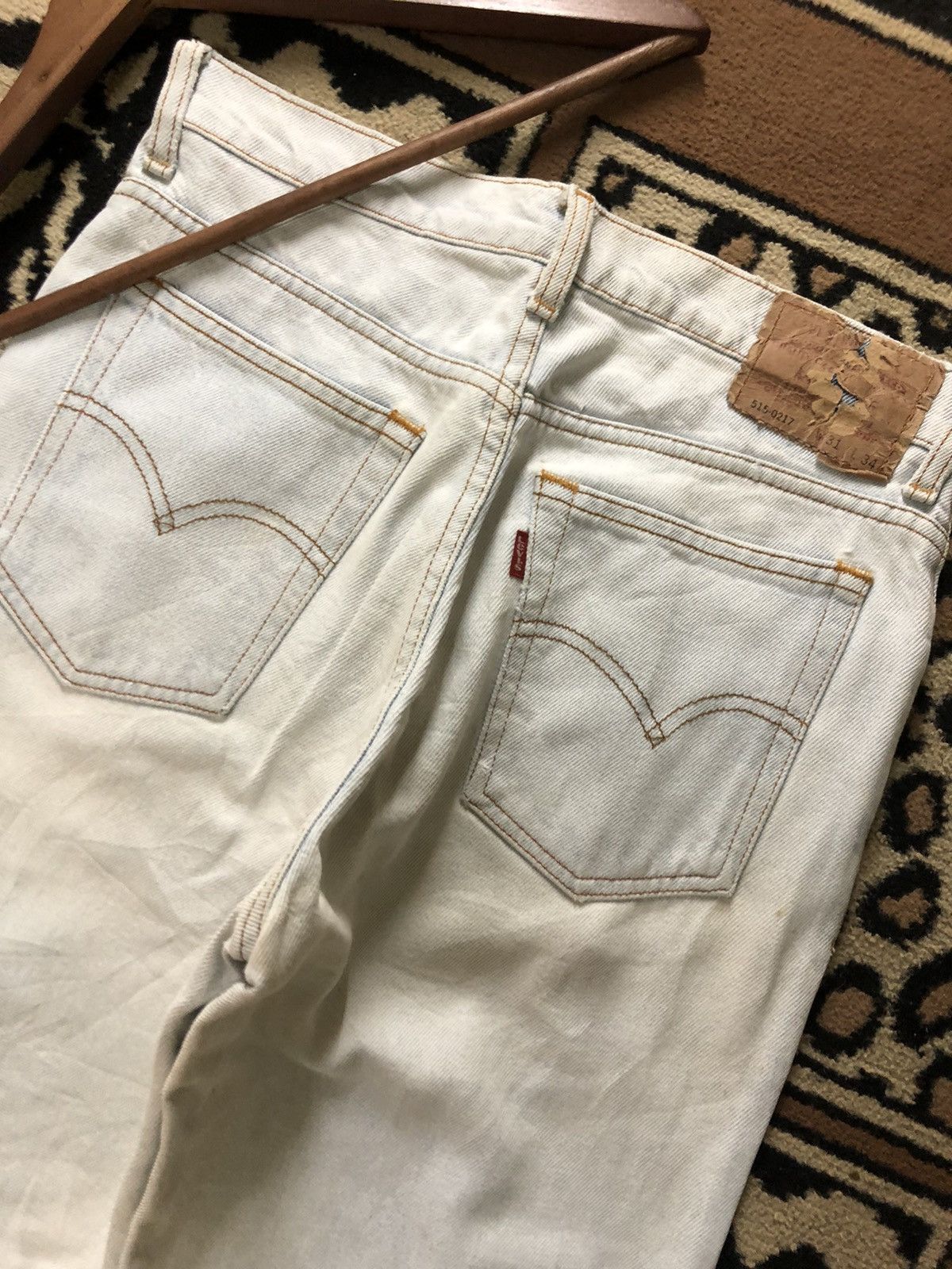 Levi's Vintage Clothing × Vintage VINTAGE 80s LEVIS 515-0217 LIGHT BLUE WASH DISTRESSED DENIM Size US 30 / EU 46 - 7 Thumbnail