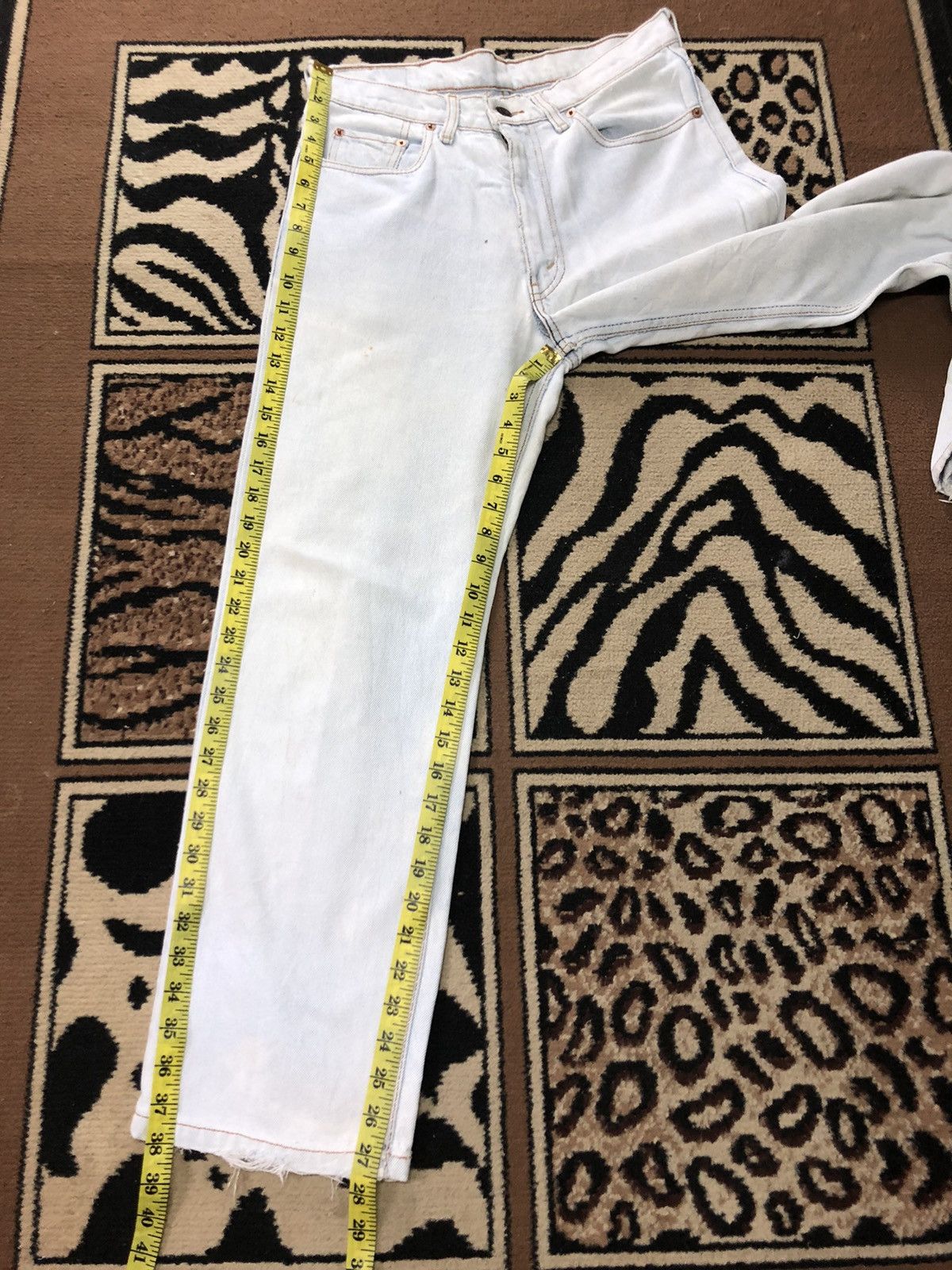 Levi's Vintage Clothing × Vintage VINTAGE 80s LEVIS 515-0217 LIGHT BLUE WASH DISTRESSED DENIM Size US 30 / EU 46 - 14 Thumbnail