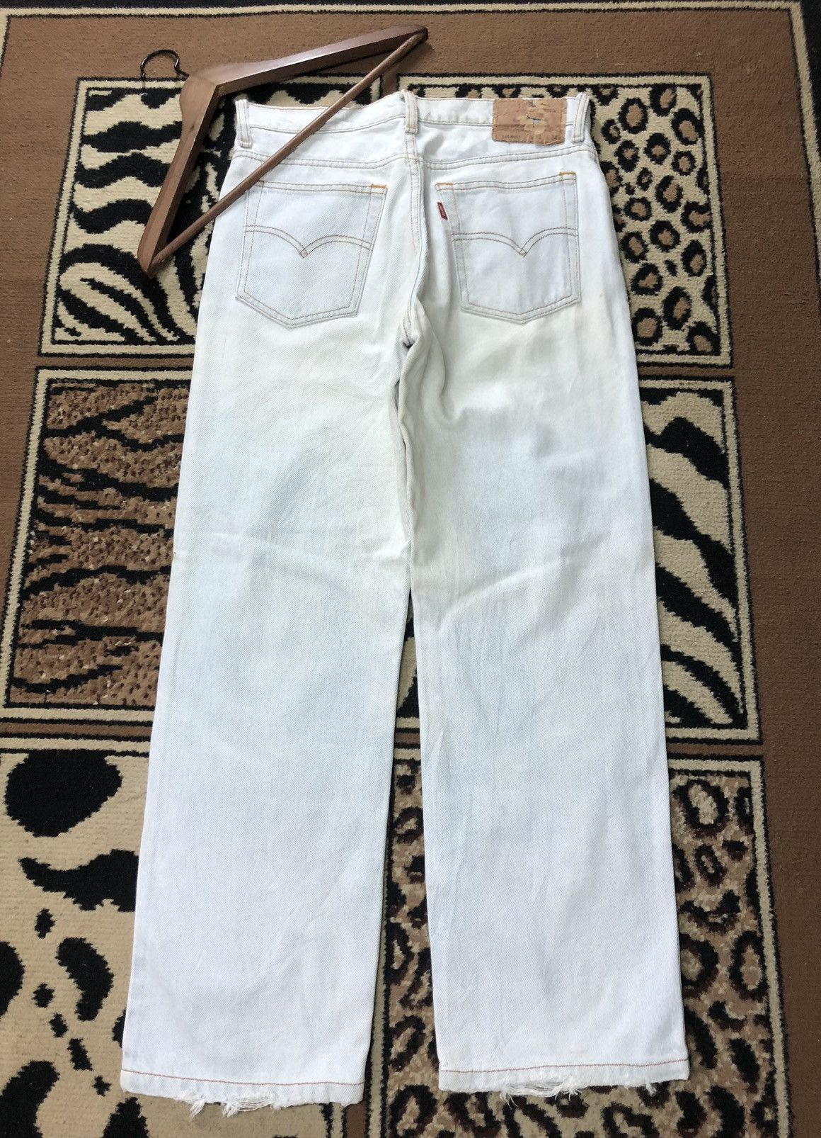 Levi's Vintage Clothing × Vintage VINTAGE 80s LEVIS 515-0217 LIGHT BLUE WASH DISTRESSED DENIM Size US 30 / EU 46 - 6 Thumbnail