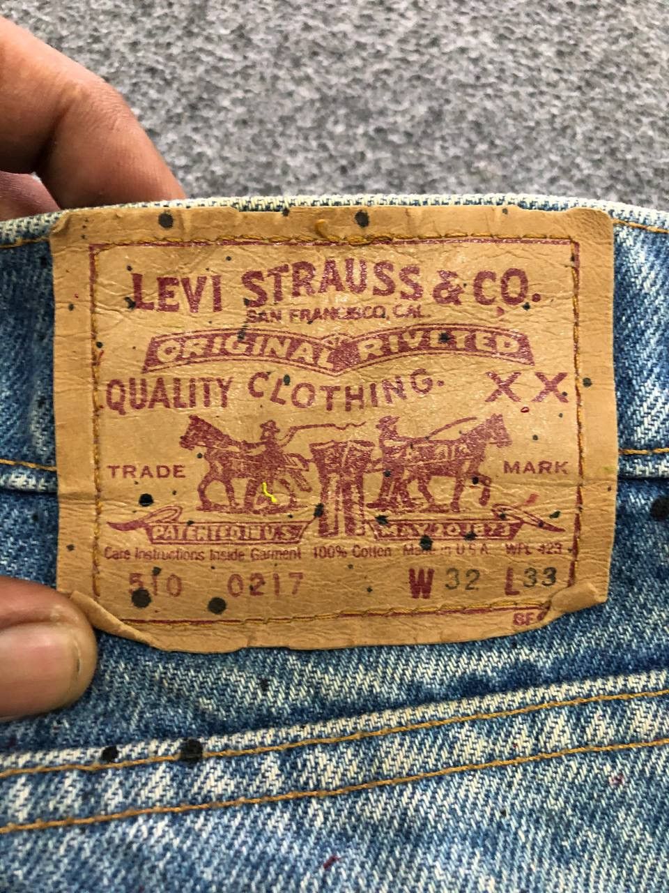 Levi's × Vintage Sick🔥Vintage Levis 510 Painted Size US 30 / EU 46 - 7 Thumbnail